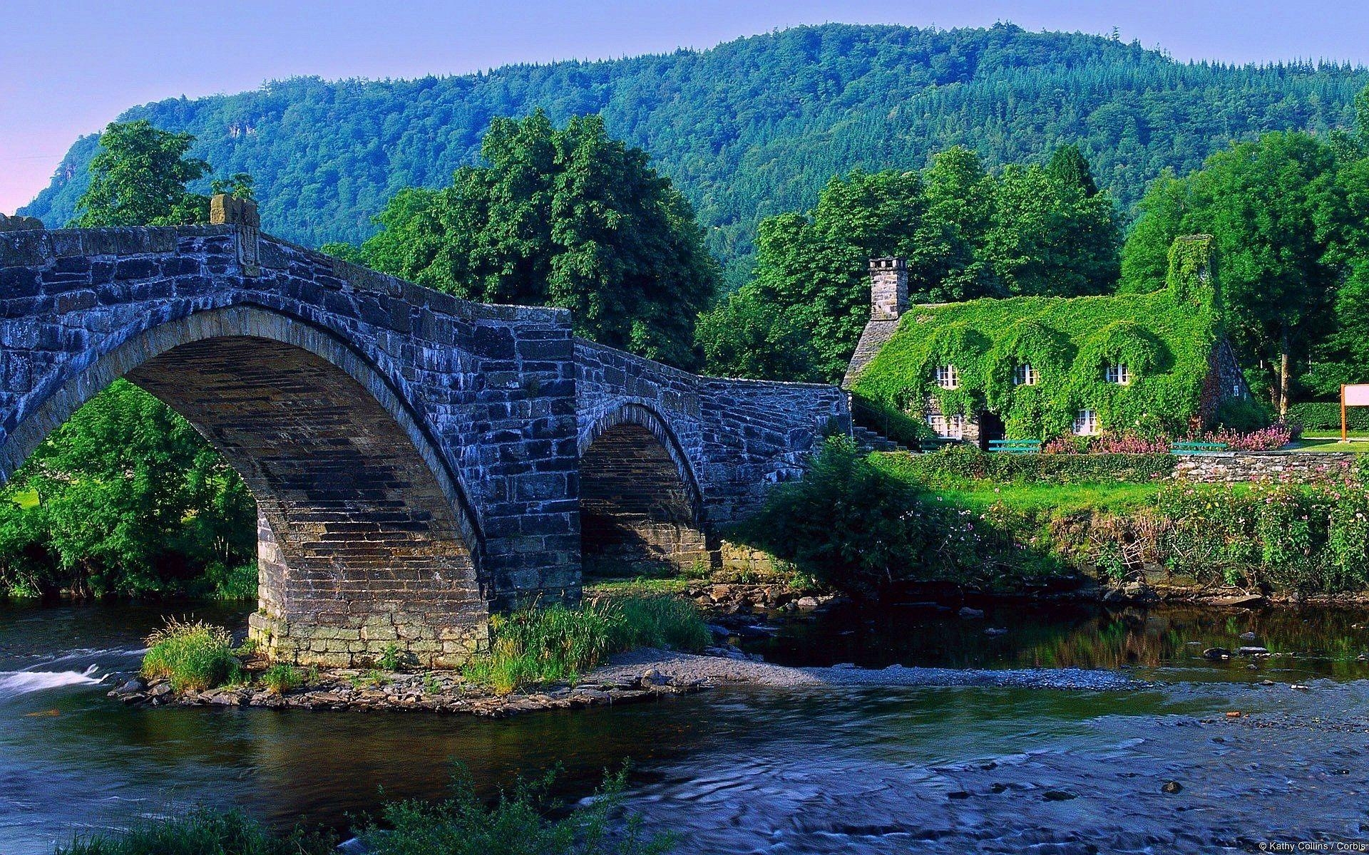 Brücken, Bögen, Wales, Landschaft, Hintergrund, 1920x1200 HD Desktop