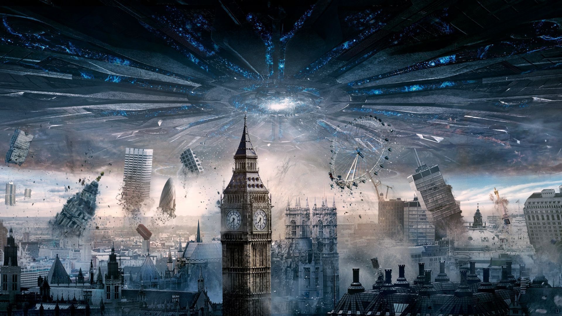 Independence Day, Resurgence, London, Alien-Invasion, 5K-Bild, 1920x1080 Full HD Desktop