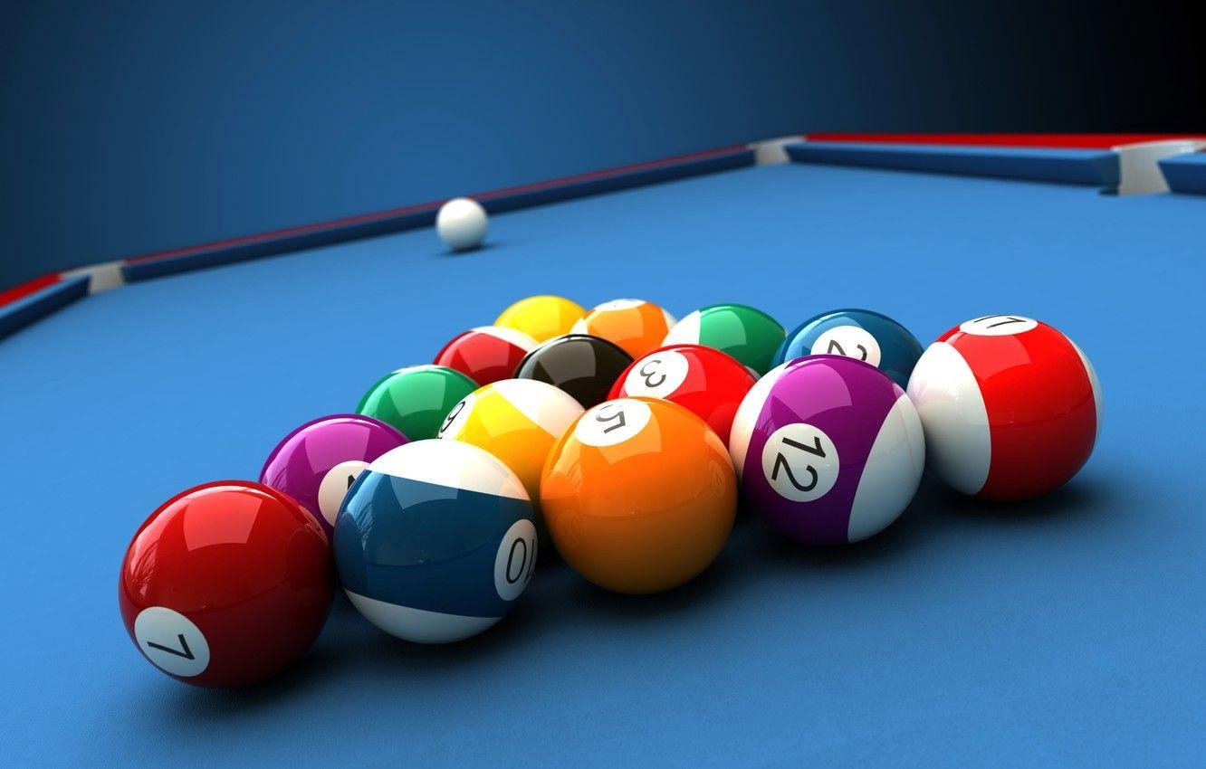 Billard, Weiß, Abstraktion, Tisch, Kugeln, 1340x850 HD Desktop