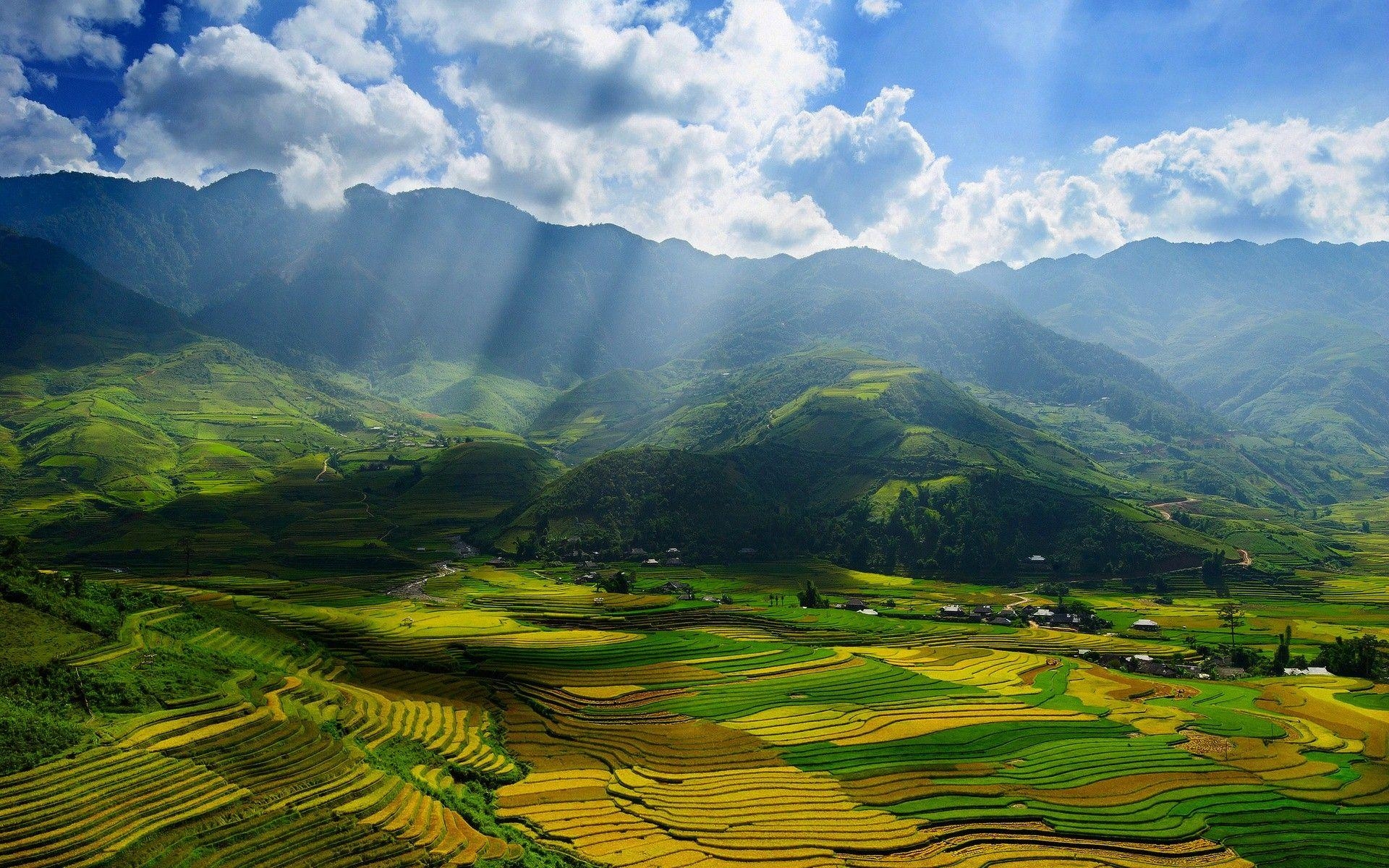 Bauernhof, schöne Natur, Landschaft, Feld, Bauernleben, 1920x1200 HD Desktop