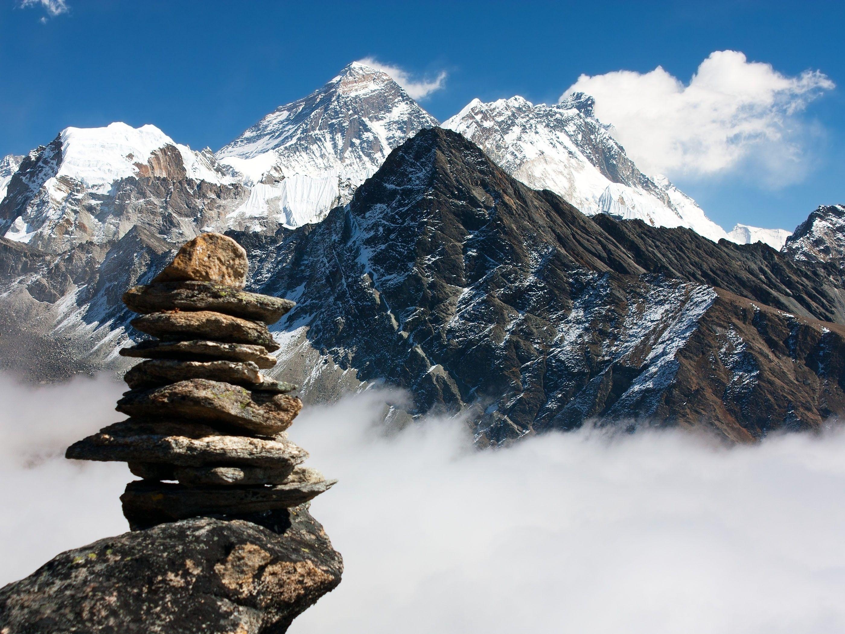 Berge, Wolken, Schnee, Mount Everest, Nepal, 2800x2100 HD Desktop