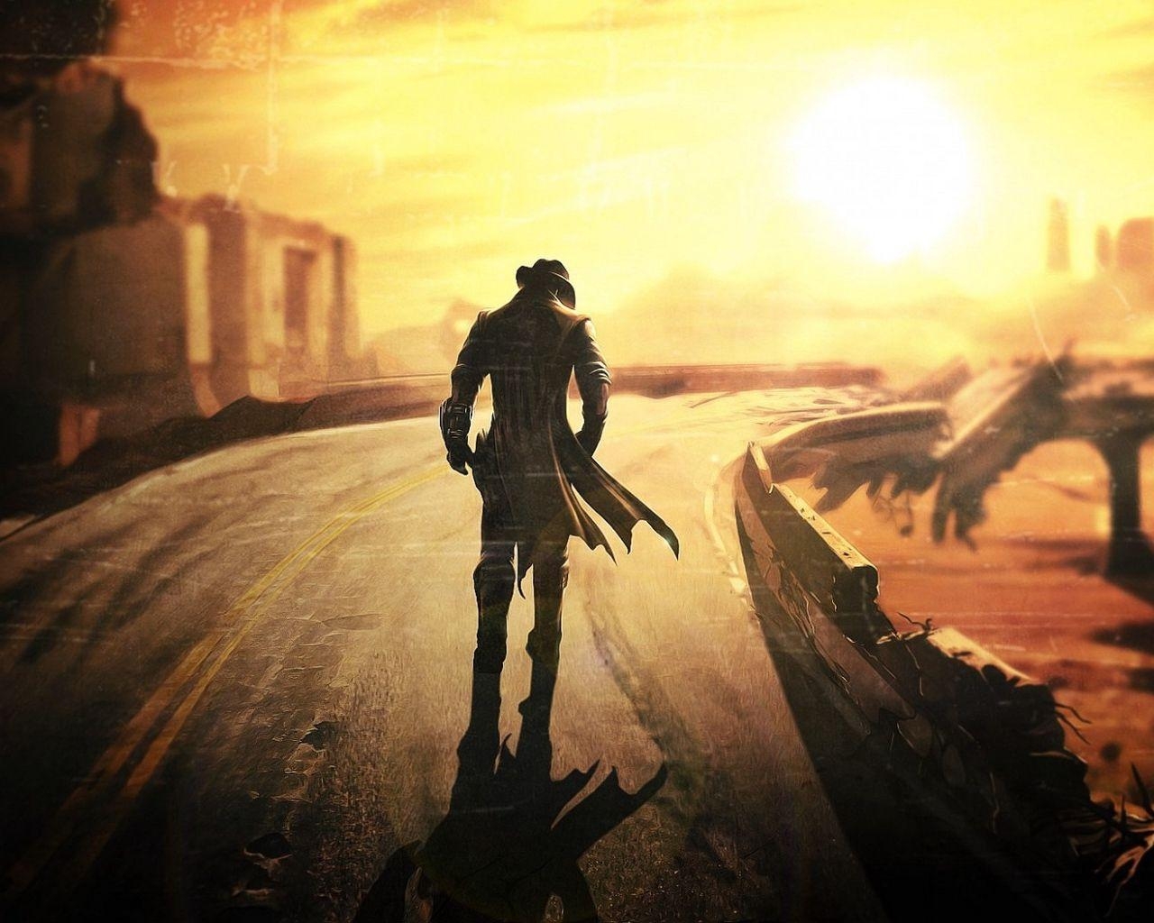 Fallout New Vegas, Endzeit, Nuklearwelt, Überlebenskampf, Videospiel, 1280x1030 HD Desktop