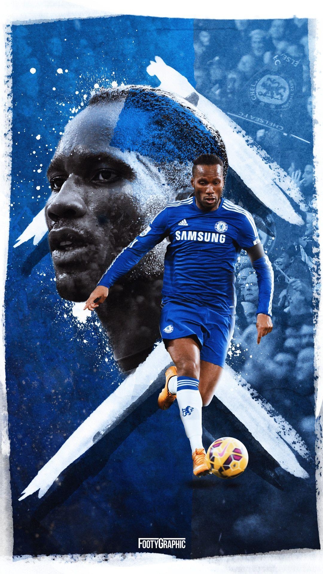 Drogba, Chelsea, Sport, Wallpaper, Hintergrund, 1080x1920 Full HD Handy