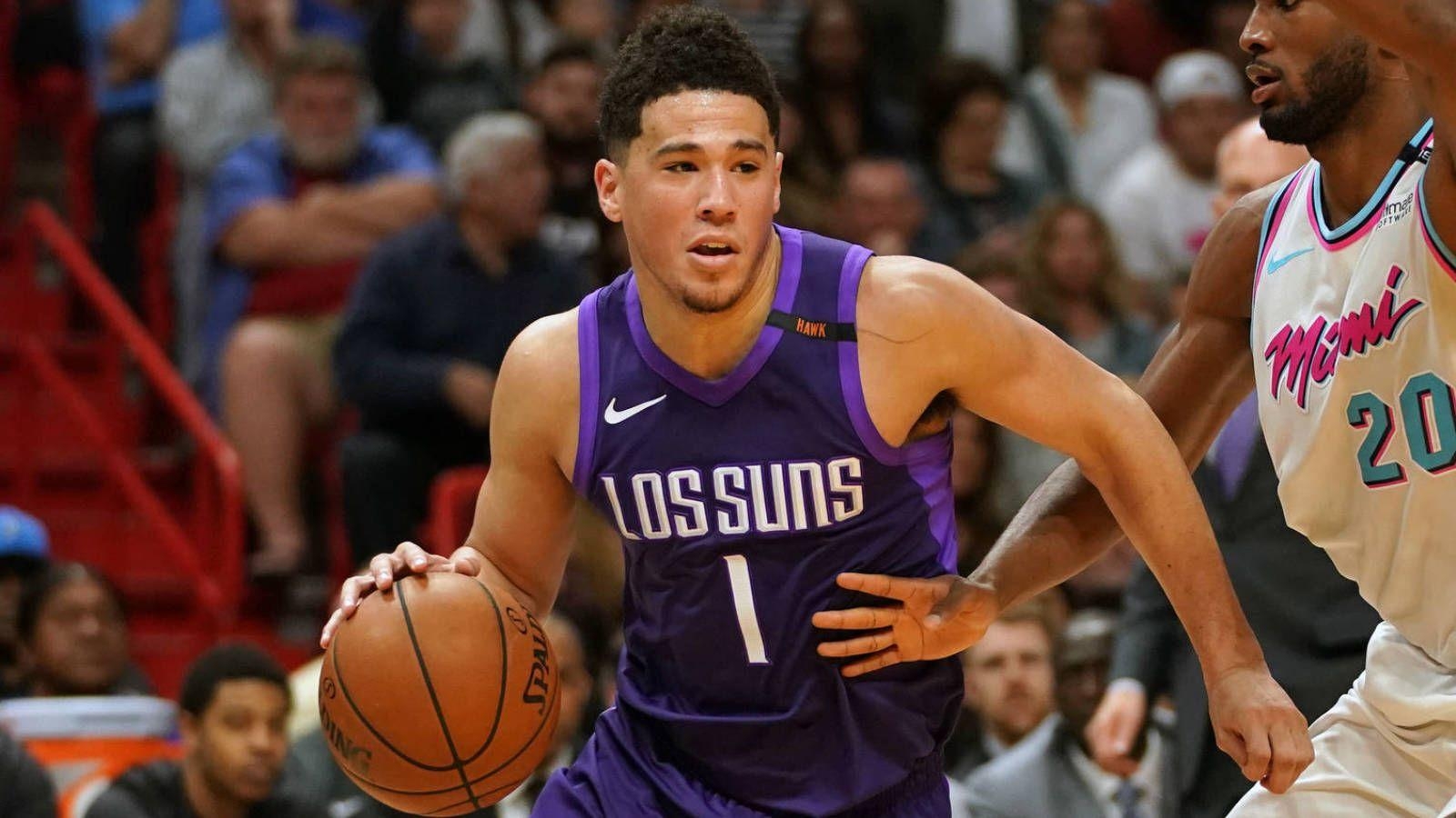 Devin Booker, Athlet, Porträt, 4K, Basketball, 1600x900 HD Desktop