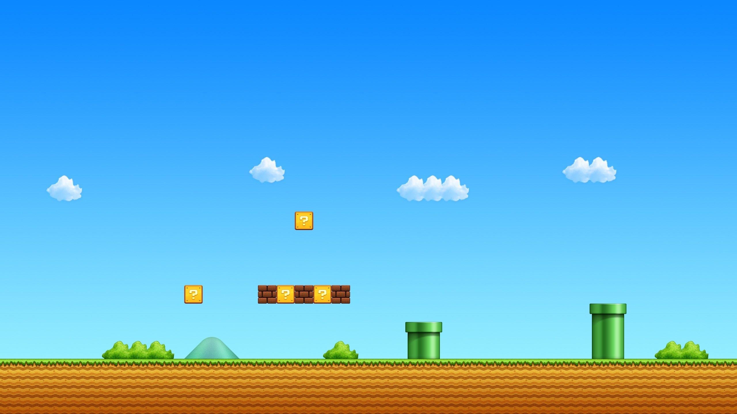 Super Mario Bros, HD, Foto, Abenteuer, Pilzland, 2560x1440 HD Desktop