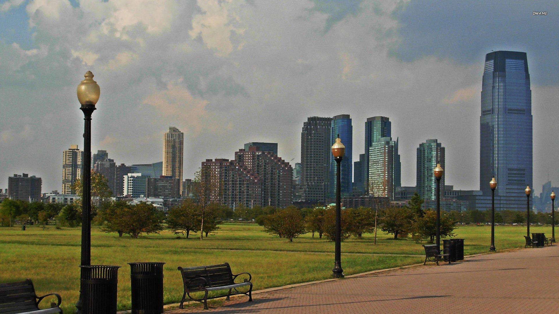 Jersey City, Urban, Skyline, Hintergrund, USA, 1920x1080 Full HD Desktop