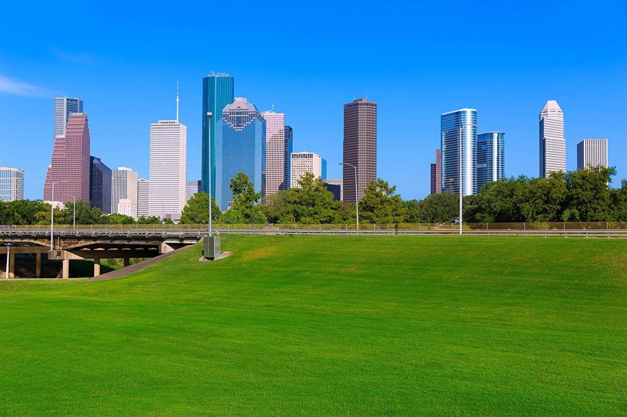 Houston, Texas, USA, Skyline, Brücke, 1280x860 HD Desktop