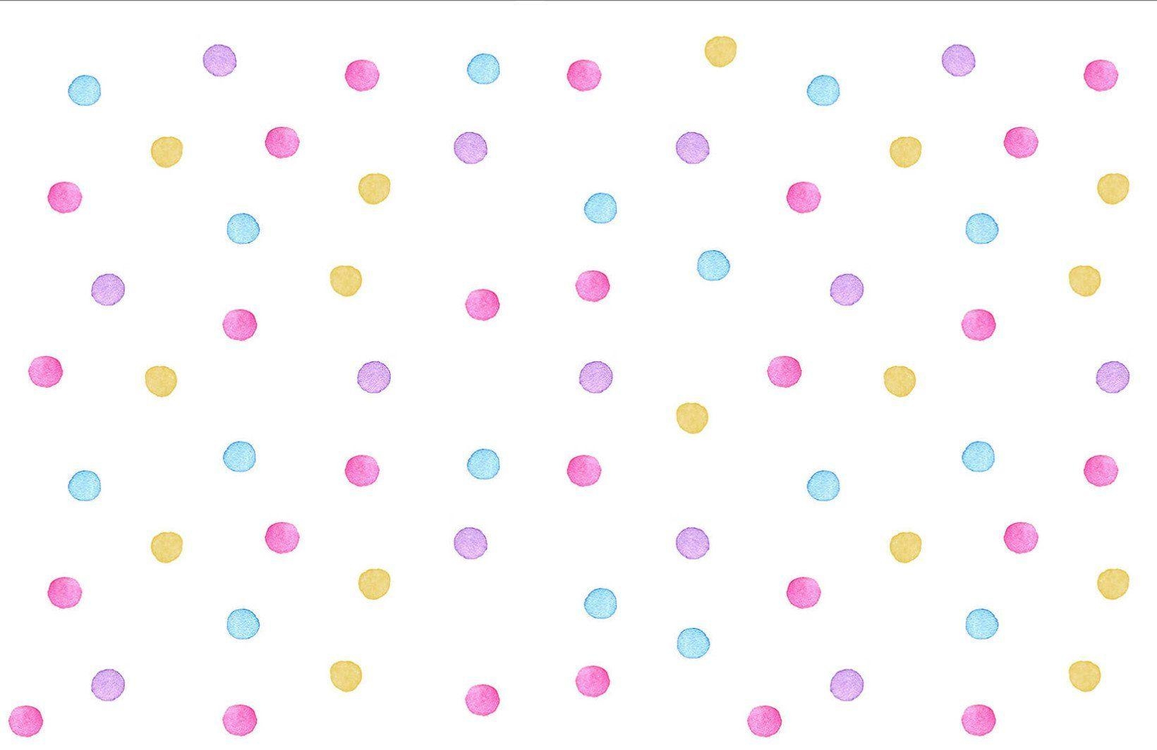 Polka Dots, Kinder, Aquarell, Punktmuster, Wandmotiv, 1640x1070 HD Desktop