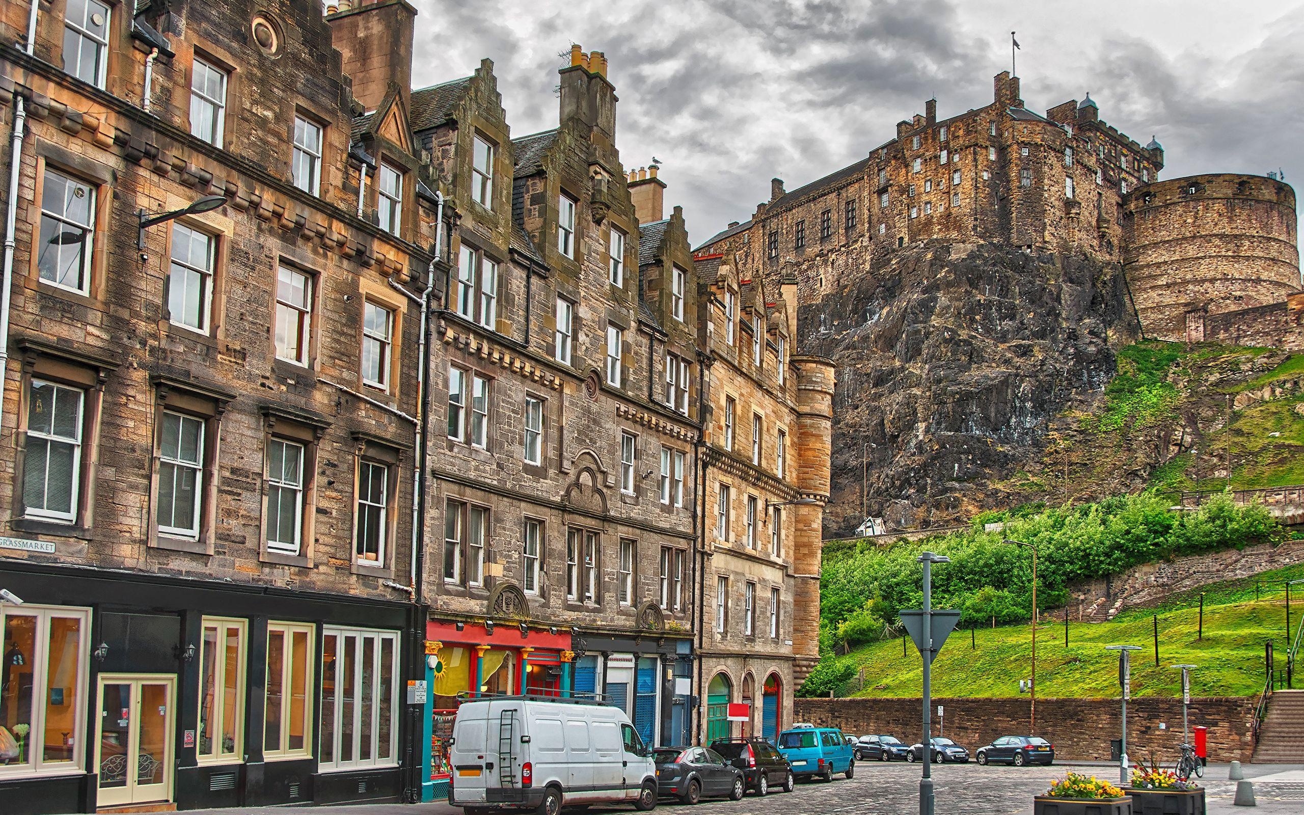 Schottland, Edinburgh, Burg, Straße, Städte, 2560x1600 HD Desktop