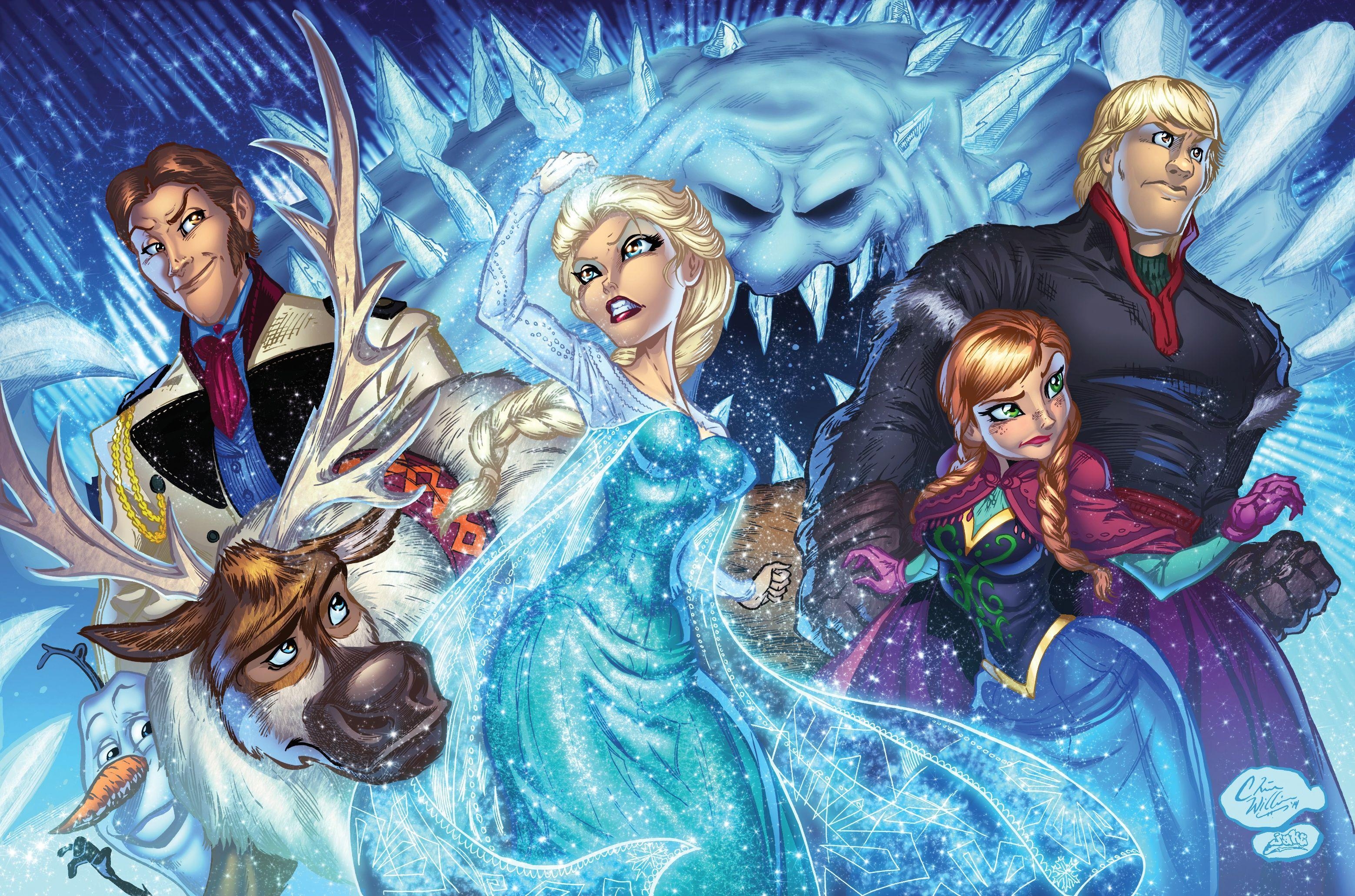 Anna, Elsa, Hans, Frozen, Disney, 3120x2070 HD Desktop