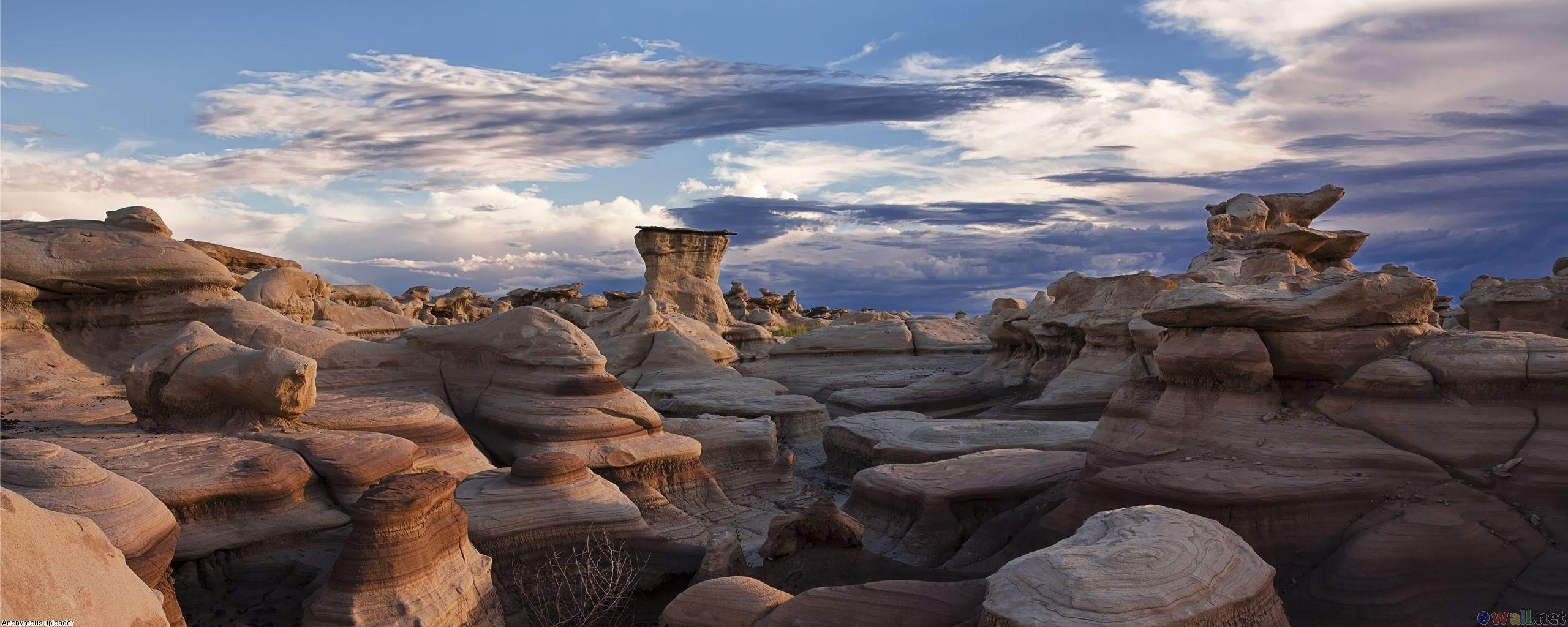 Bisti Wilderness, Neue Mexiko, Natur, Reisen, USA, 2560x1030 Dual Screen Desktop