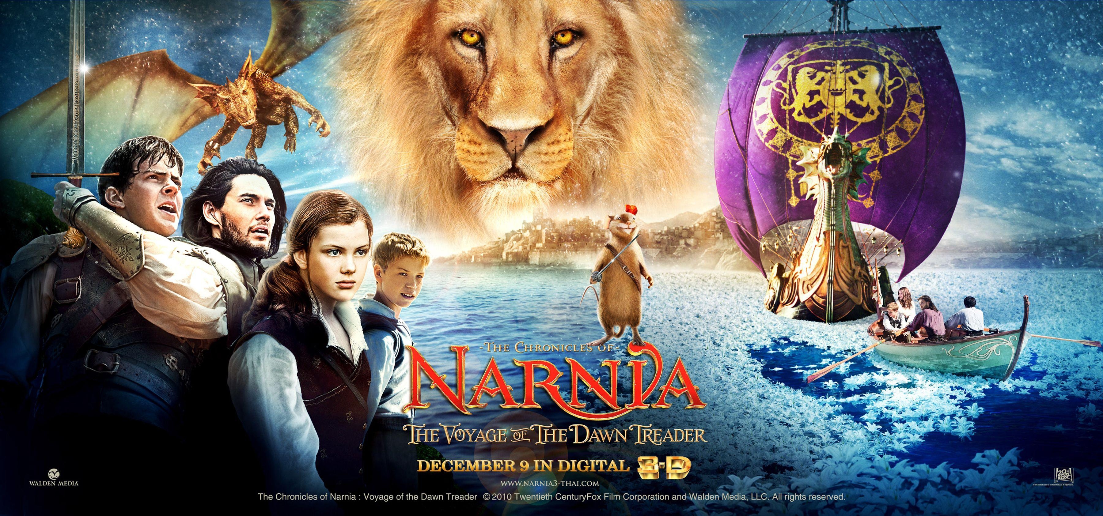 Chroniken von Narnia, Voyage, Dawn Treader, HD, 2010, 3600x1690 Dual Screen Desktop