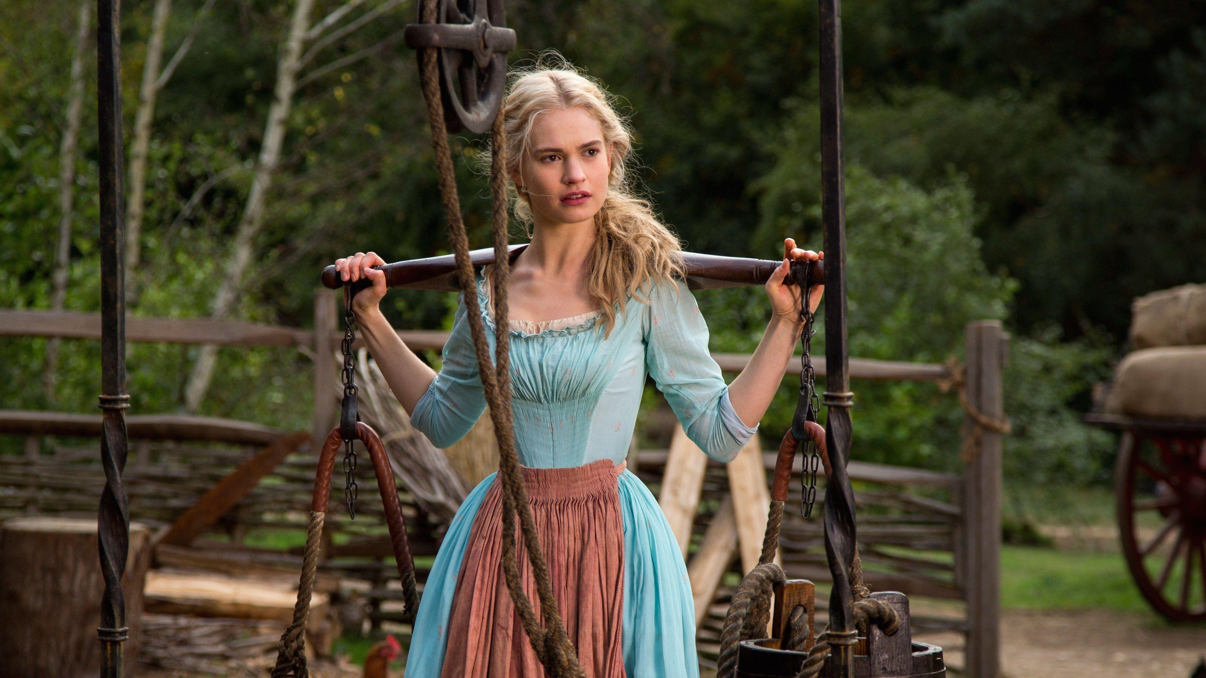 Lily James, Cinderella, Disney, Prominenten, HD, 3840x2160 4K Desktop