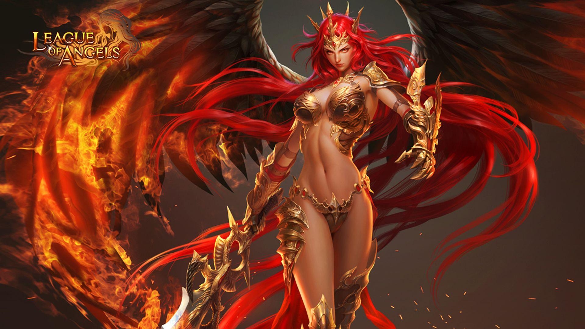 League of Angels, Mikaela, Rote Haare, Kriegerin, HD, 1920x1080 Full HD Desktop