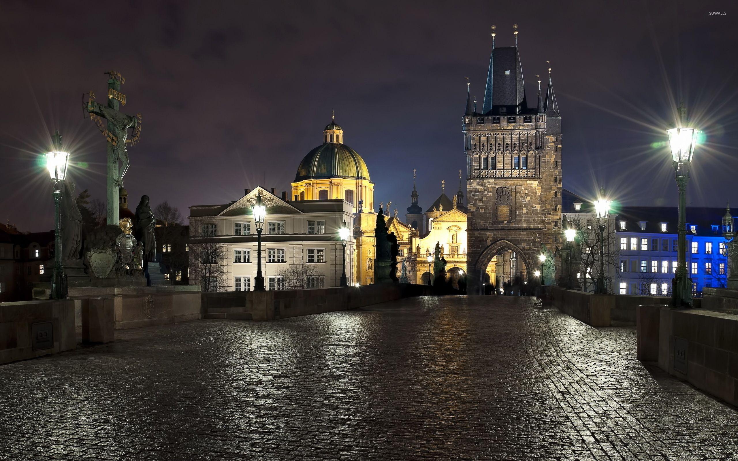 Lichter in Prag, Nacht, Reisen, Bohème, städtisch, 2560x1600 HD Desktop