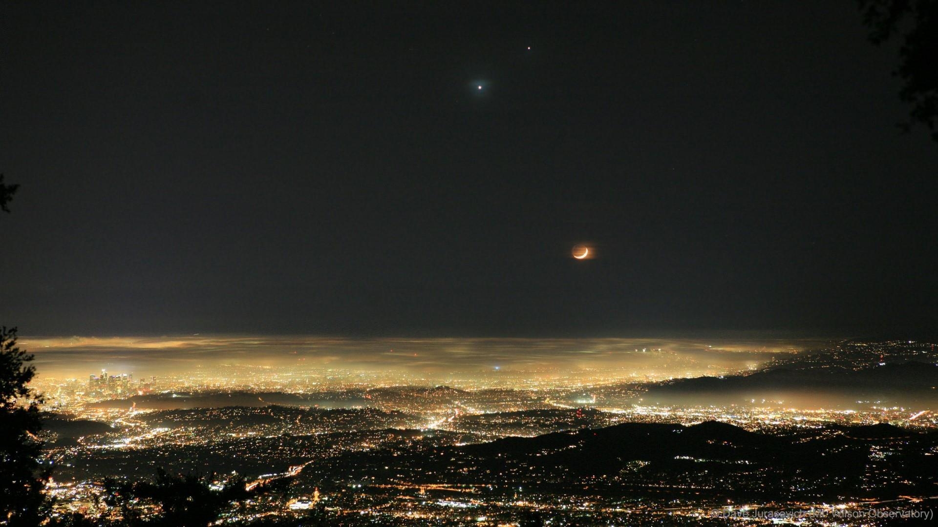 Venus, Jupiter, Nachthimmel, Kosmos, Planeten, 1920x1080 Full HD Desktop