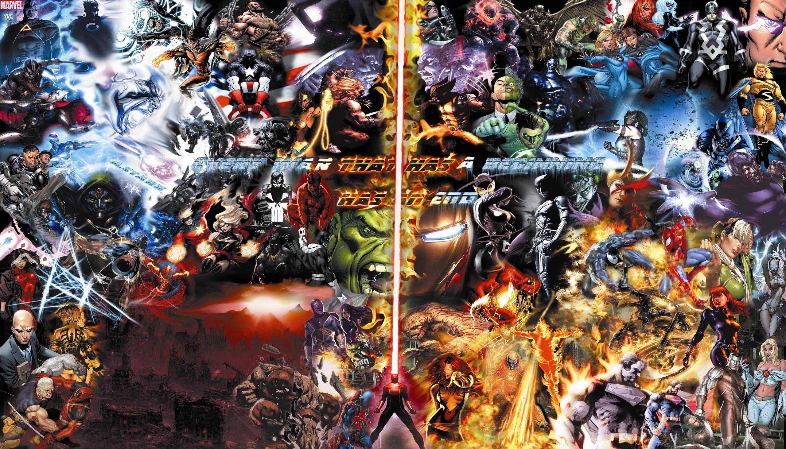 Marvel vs DC, Spiele, Wettbewerb, Superhelden, Gestaltung, 2560x1470 HD Desktop