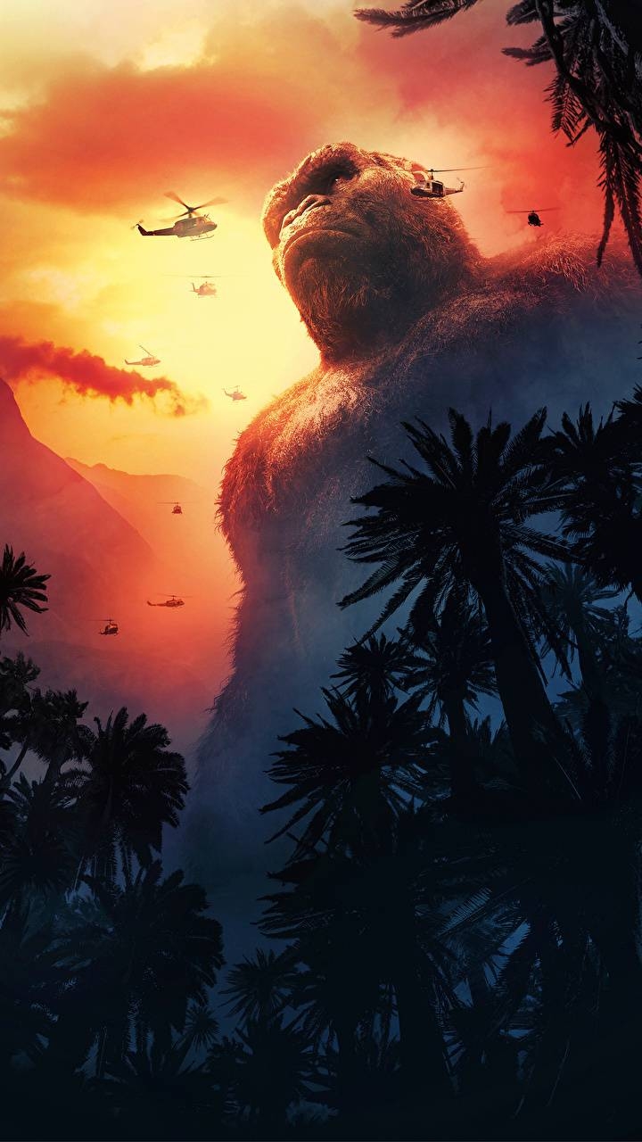 King Kong, Action, Film, Großer Affe, Hintergrund, 720x1280 HD Handy