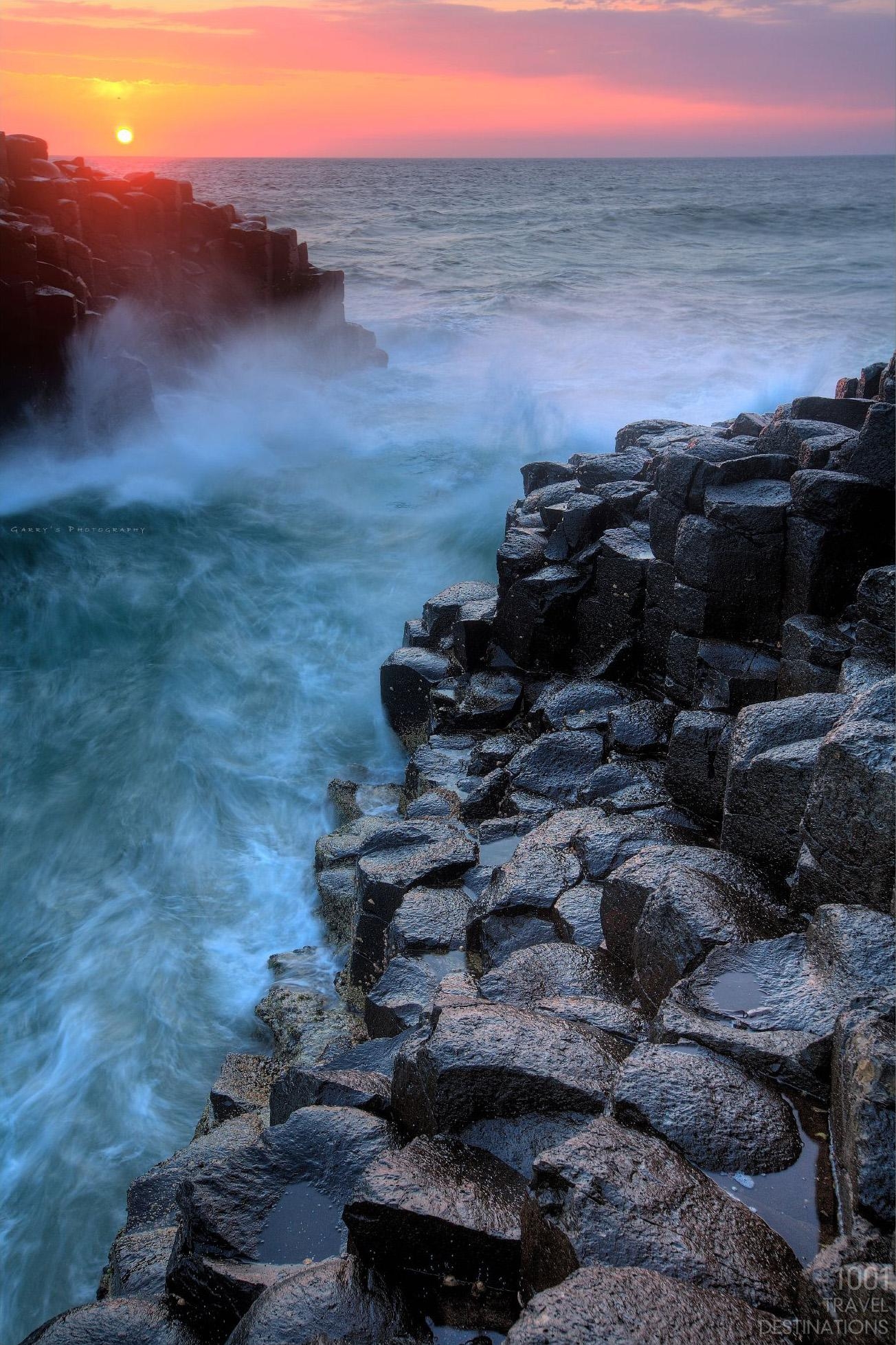 Giants Causeway, Landschaft, Nordirland, Naturwunder, Felsen, 1310x1960 HD Handy