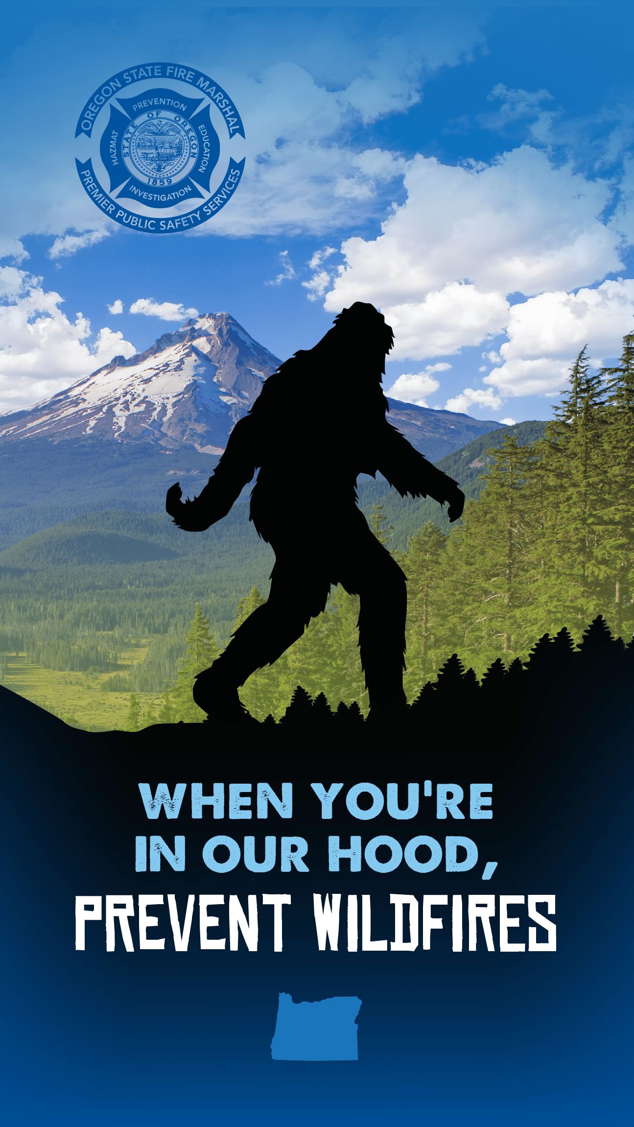 Bigfoot Oregon Wildland Polizei, 1300x2310 HD Handy