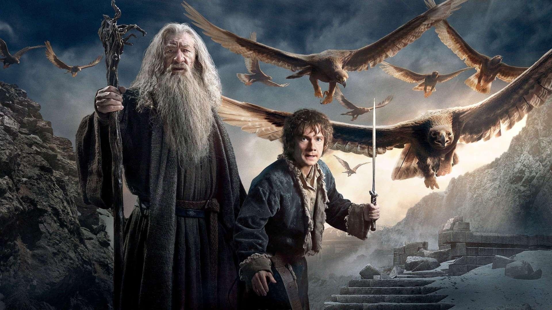 Bilbo Beutlin, Hobbit, Gandalf, Filme, Fantasy, 1920x1080 Full HD Desktop