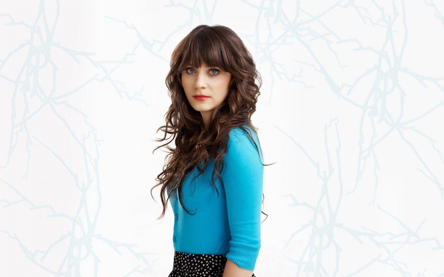 Zooey Deschanel, Roten Lippen, Blaue Augen, herunterladen, Schauspielerin, 1680x1050 HD Desktop