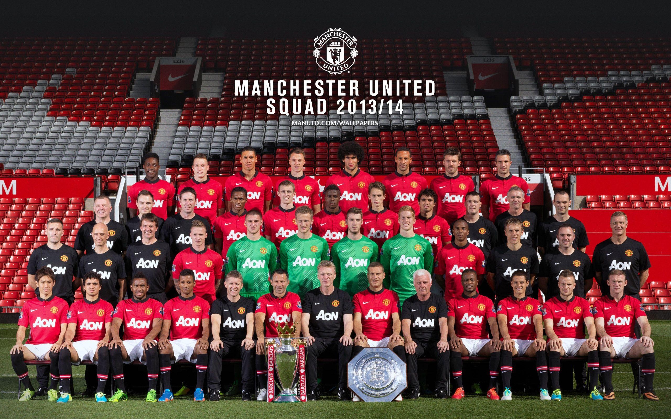 Manchester United, Spieler, Fußball, Hintergrund, Team, 2560x1600 HD Desktop