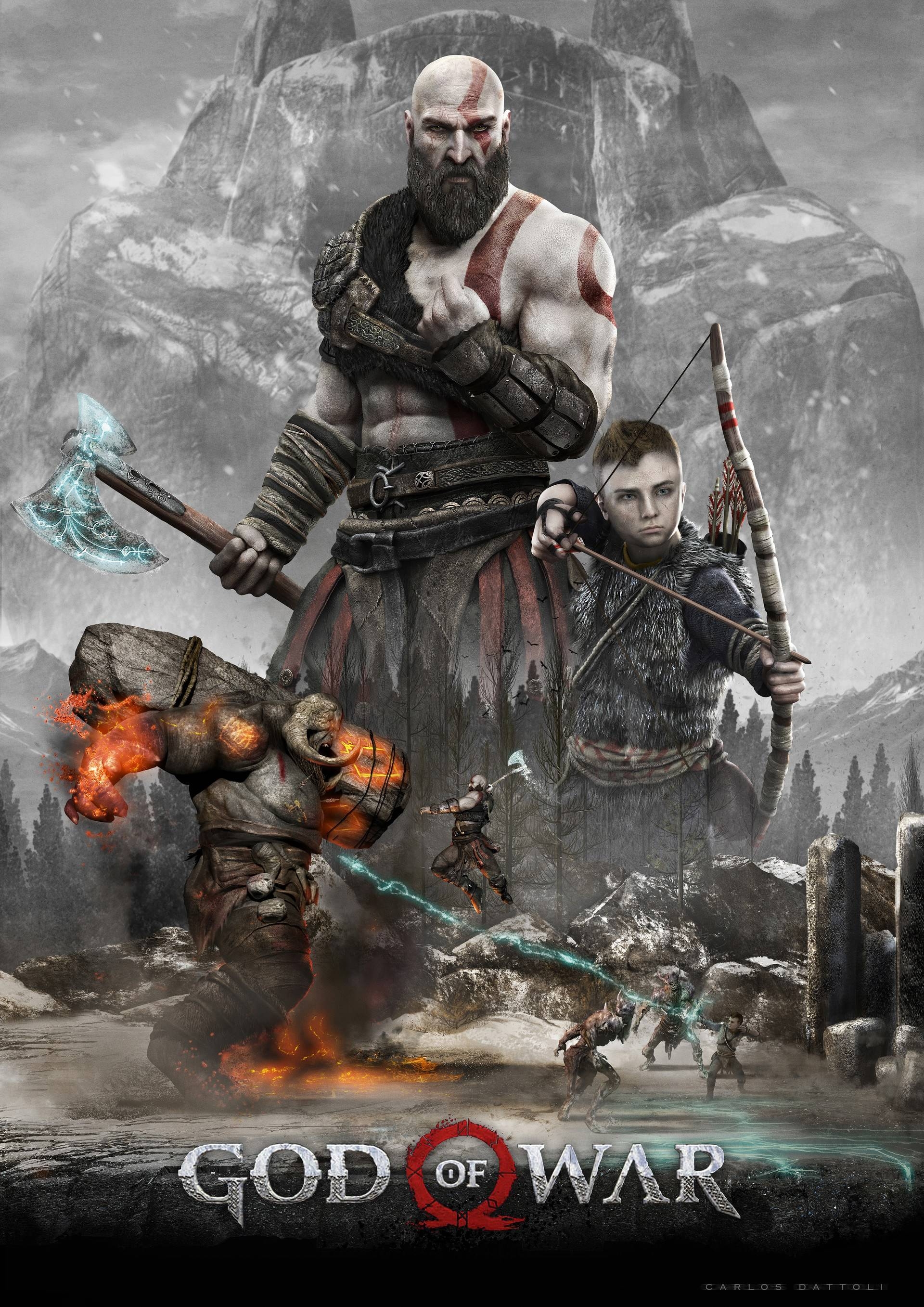 God of War, Kratos, Bild, Hintergrund, Gaming, 1920x2720 HD Handy