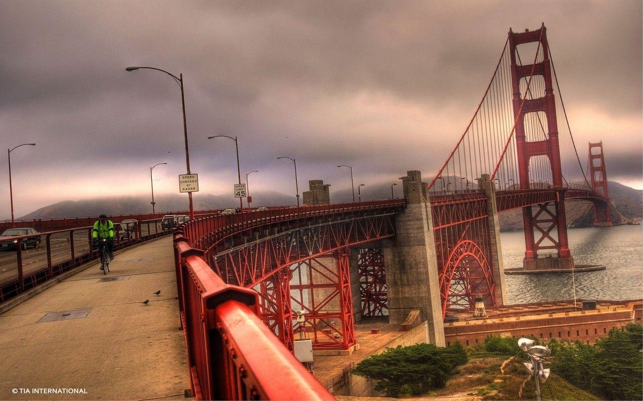 Golden Gate, Brücke, San Francisco, Meer, Architektur, 1280x800 HD Desktop