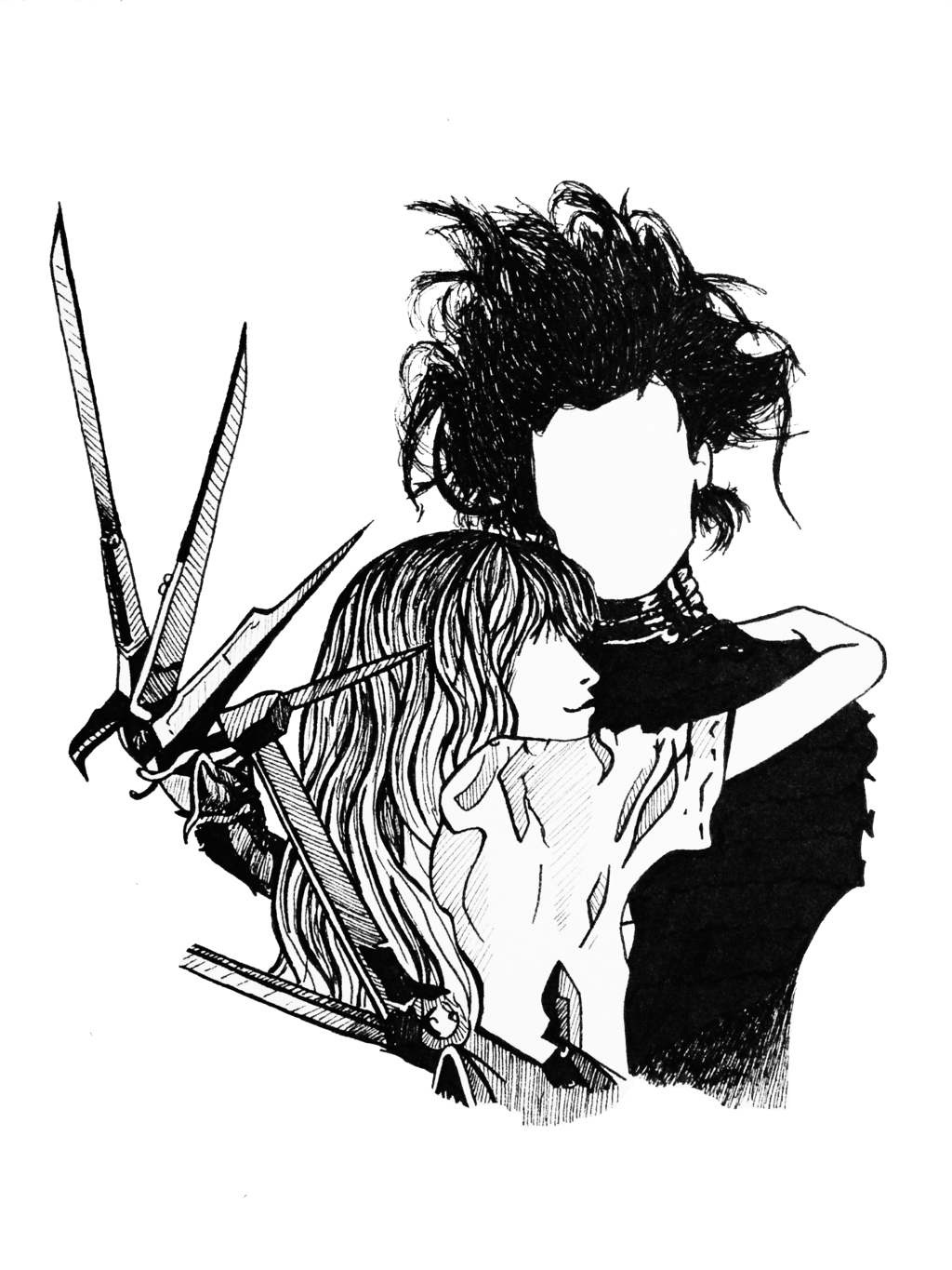 Edward Scissorhands, Film, Johnny Depp, Kunst, Fantasy, 1030x1370 HD Handy