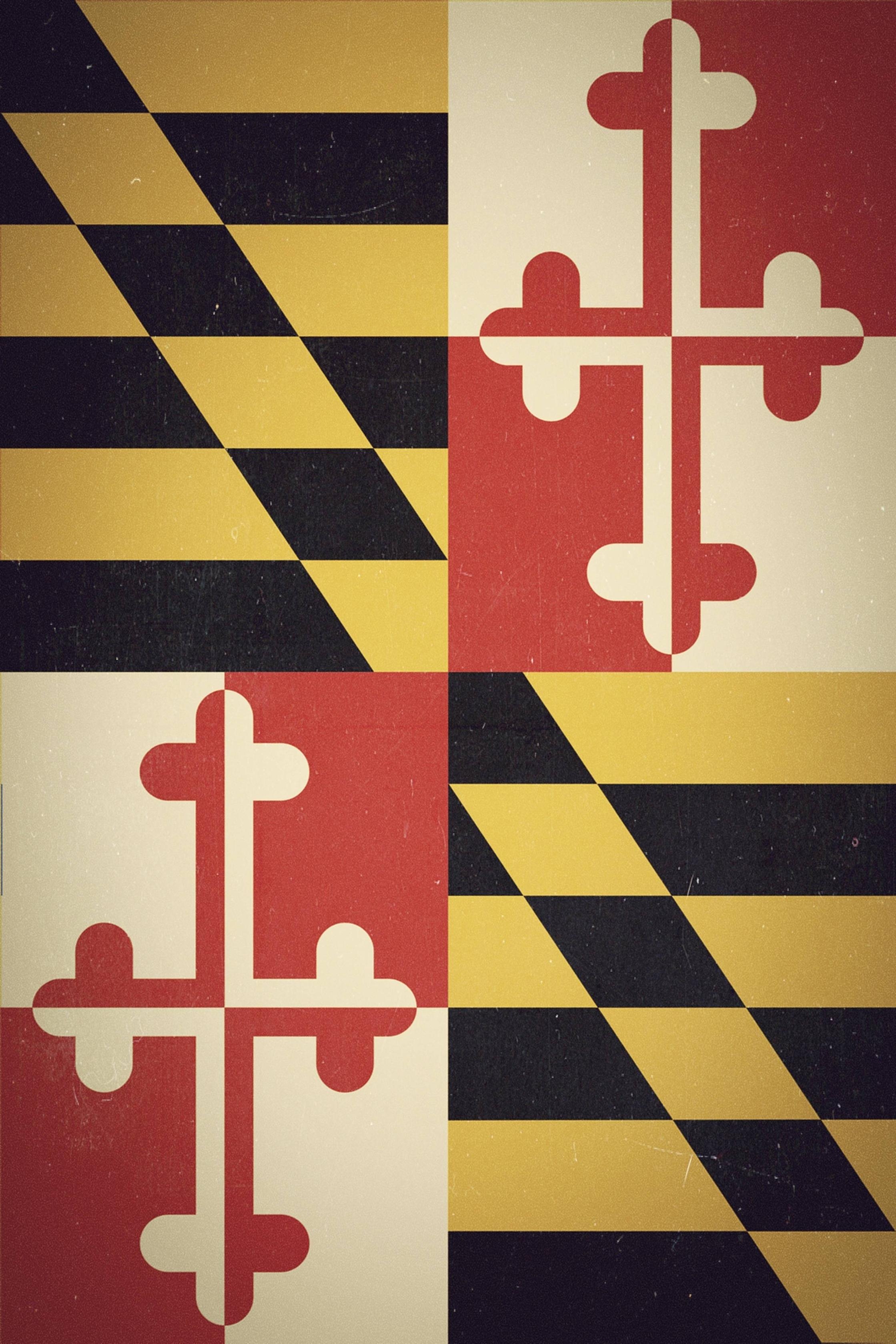 Maryland Flagge, Staat, Land, Farben, Muster, 2240x3360 HD Handy