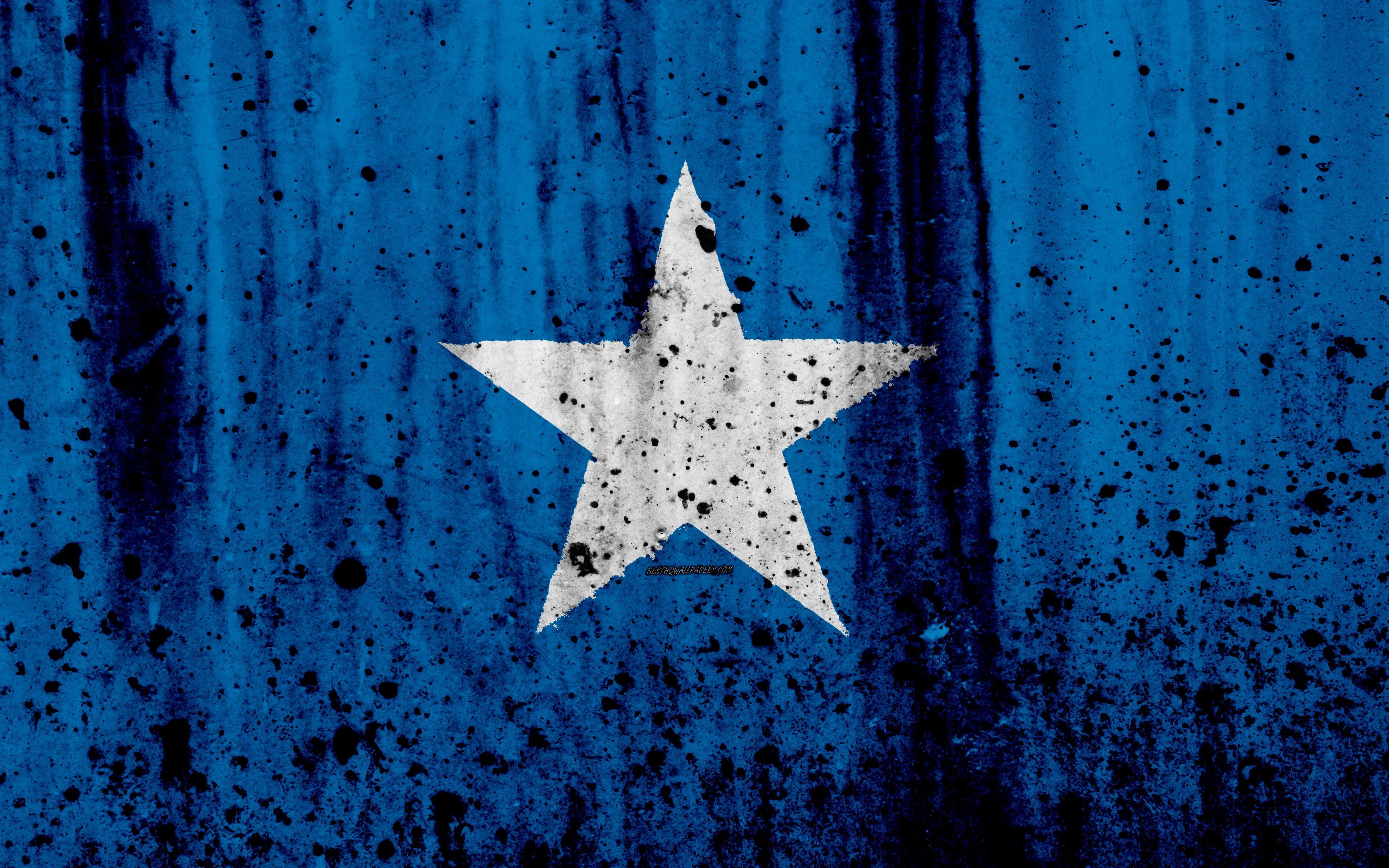 Somalia, Flagge, 4K, Grunge, Nationalflagge, 3840x2400 4K Desktop