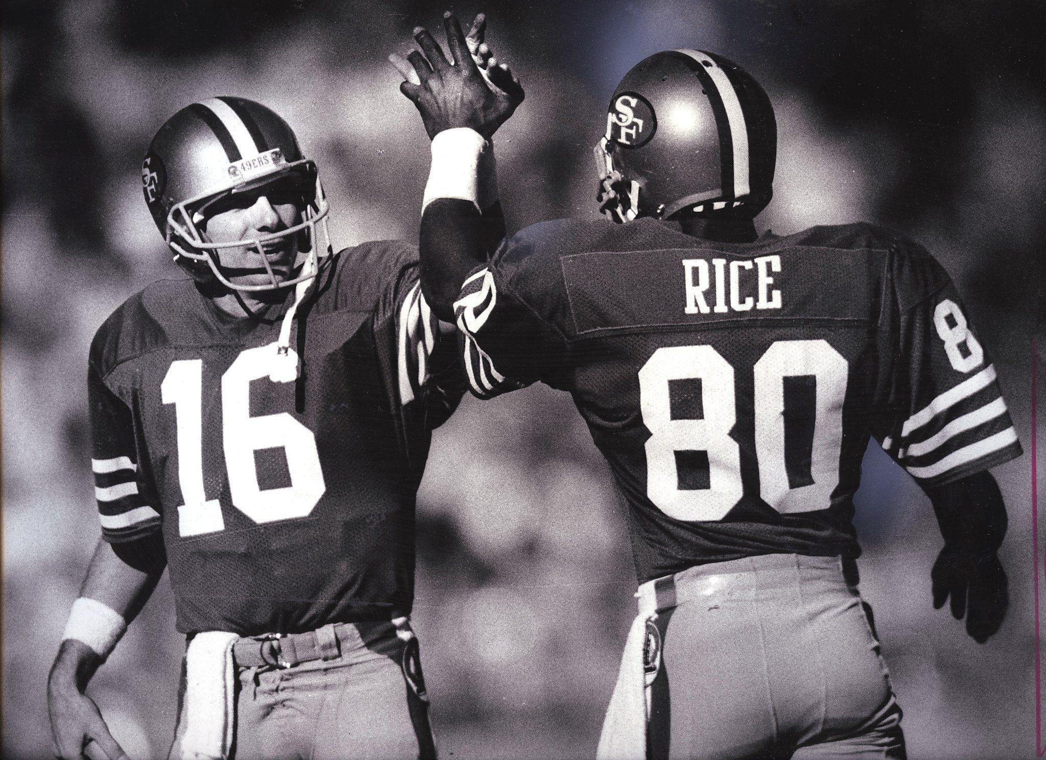 Joe Montana, Jerry Rice, Sportgeschichte, 49ers, Reflexion, 2050x1490 HD Desktop