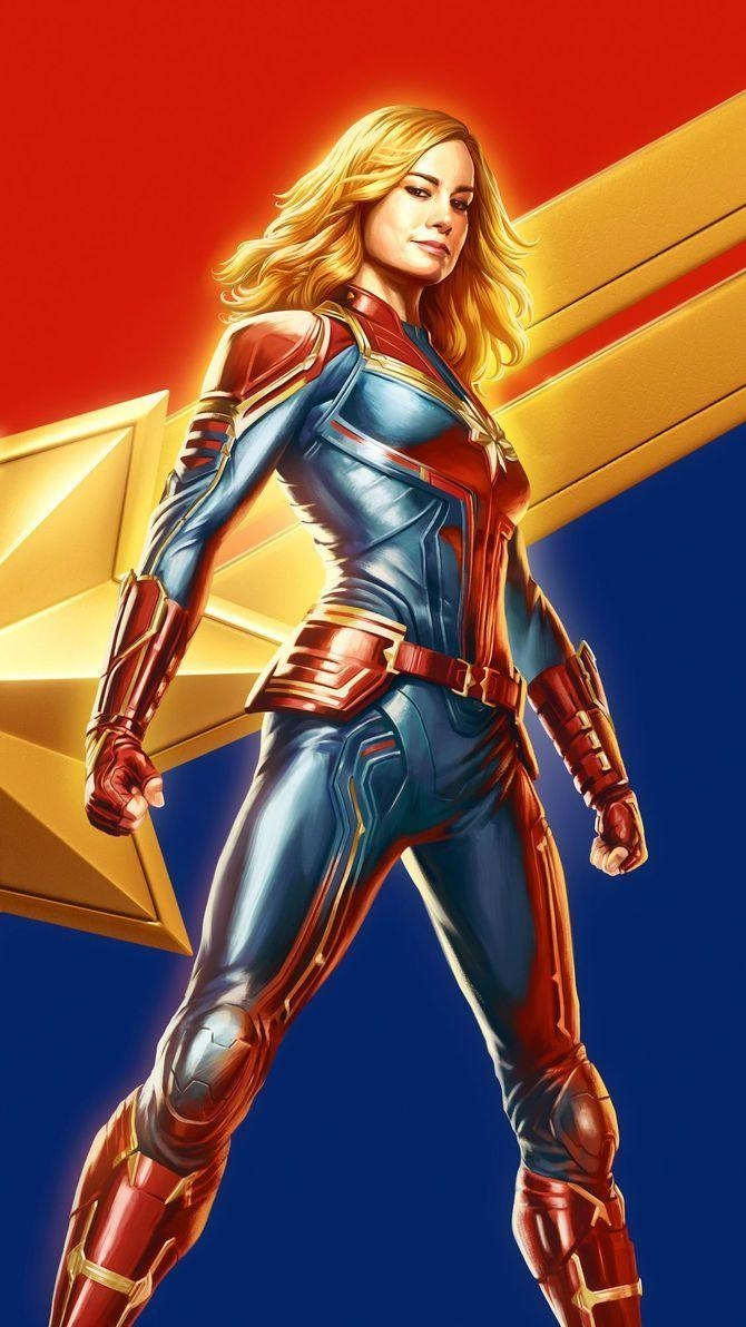 Captain Marvel, 2019, Smartphone, Tapete, Bild, 670x1200 HD Handy