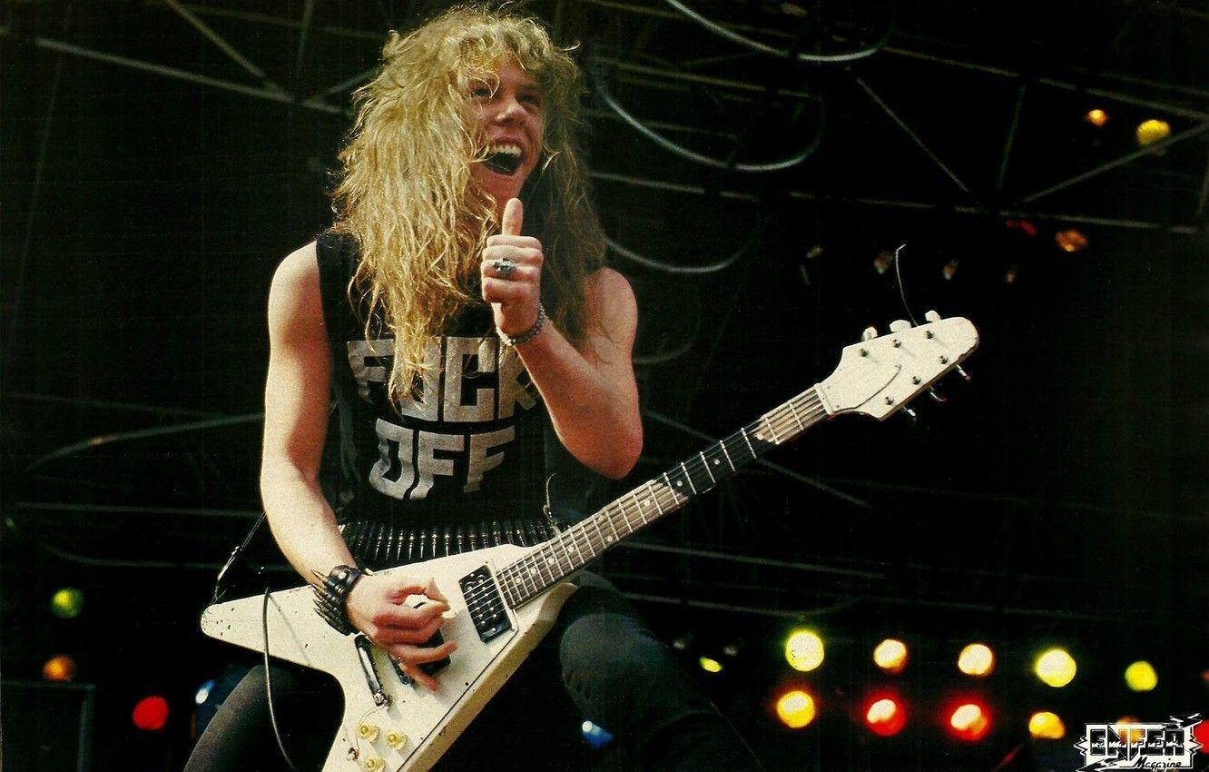 James Hetfield, Gitarre, Konzert, Metal, 80s, 1340x850 HD Desktop