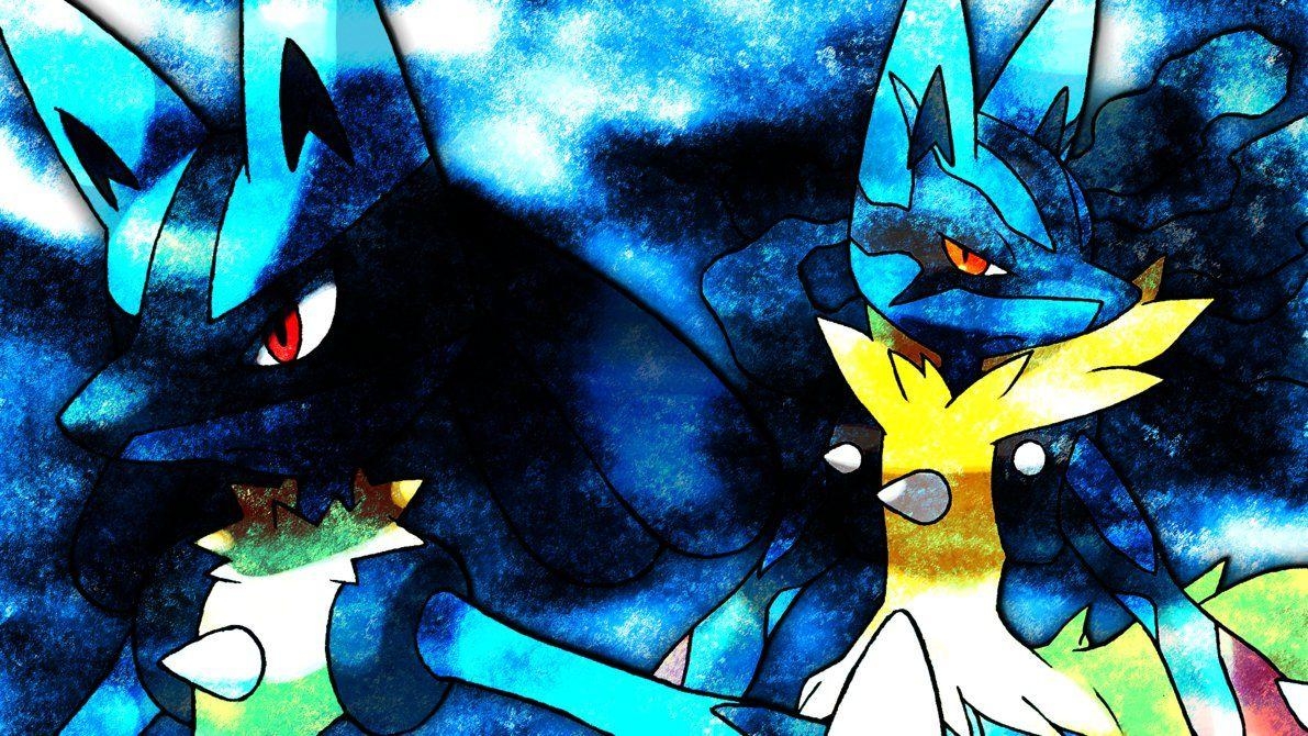 Lucario Mega, Hintergrundbild, Anime, Mega Lucario, HD Bild, 1200x670 HD Desktop