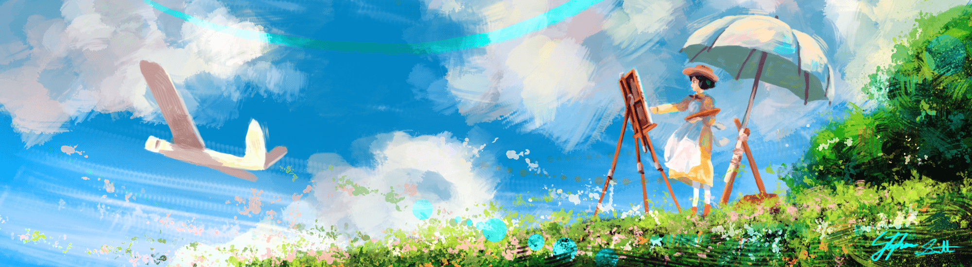 Das Wind Rises, Anime, Bild, Japan, Studio, 2000x550 Dual Screen Desktop