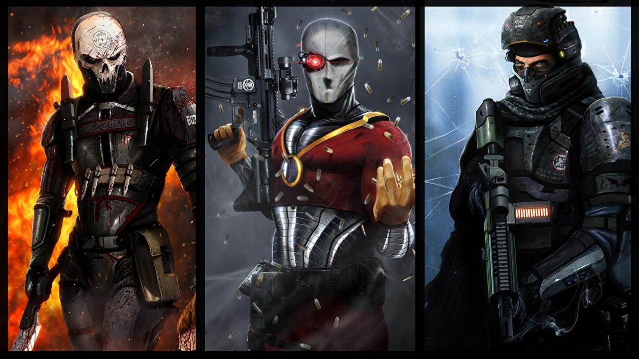 Comics, Helden, Deadshot, Krieger, Abaddon, 1280x720 HD Desktop