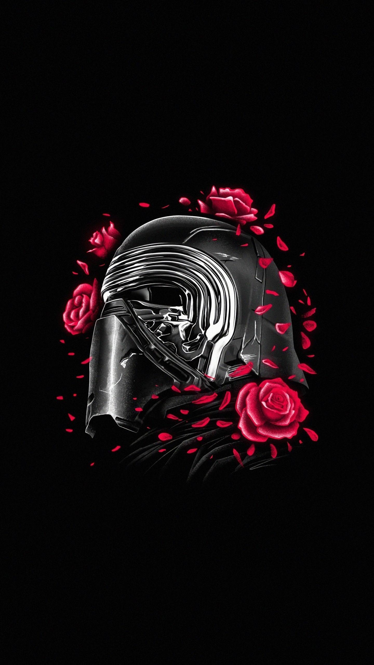 Kylo Ren, Maske, Star Wars, Helm, Rosen, 1440x2560 HD Handy