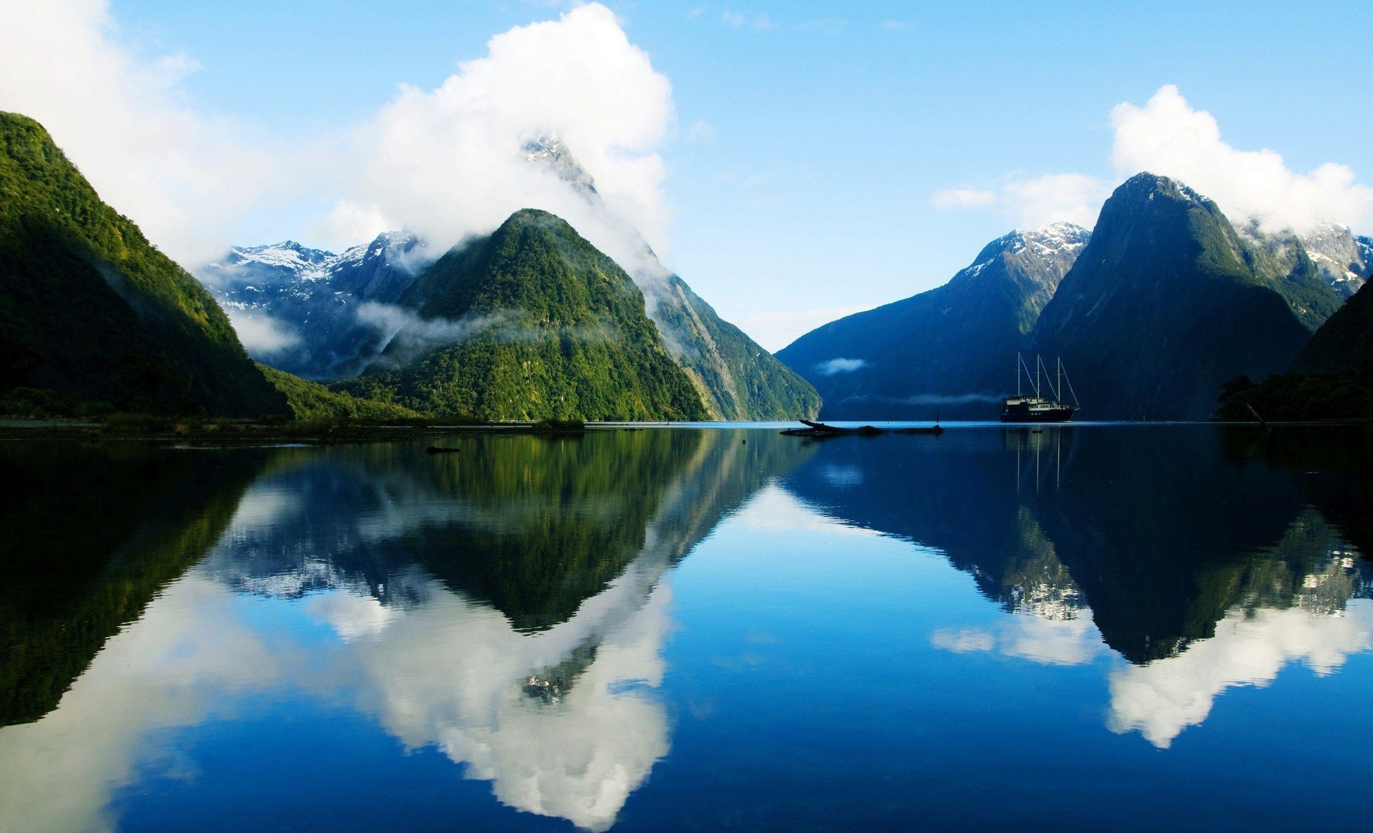 Milford Sound, Kostenlos, Bildschirmschoner, Natur, Neuseeland, 2800x1700 HD Desktop