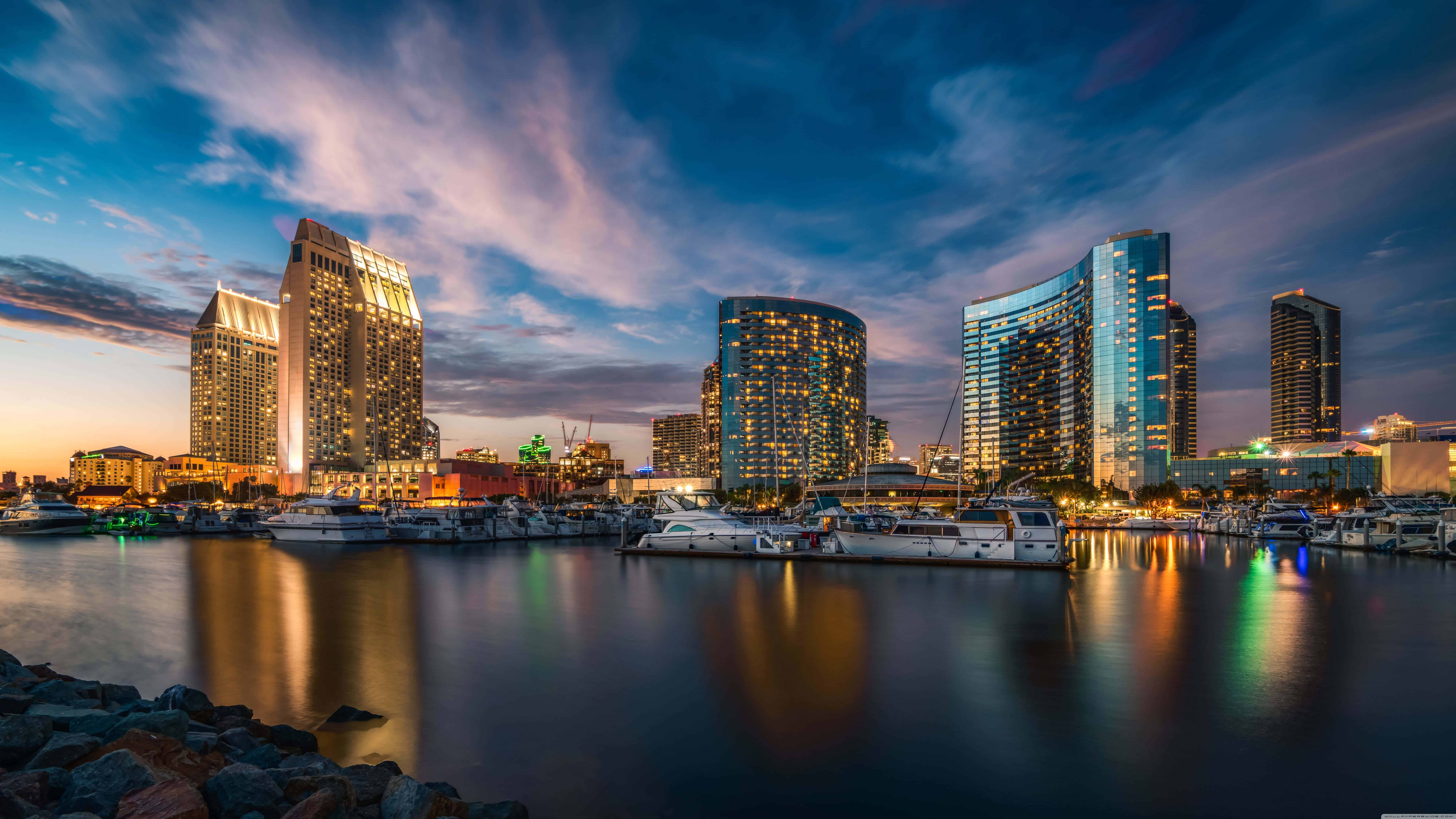 San Diego, Hafen, UHD, 8K, Kalifornien, 7680x4320 4K Desktop