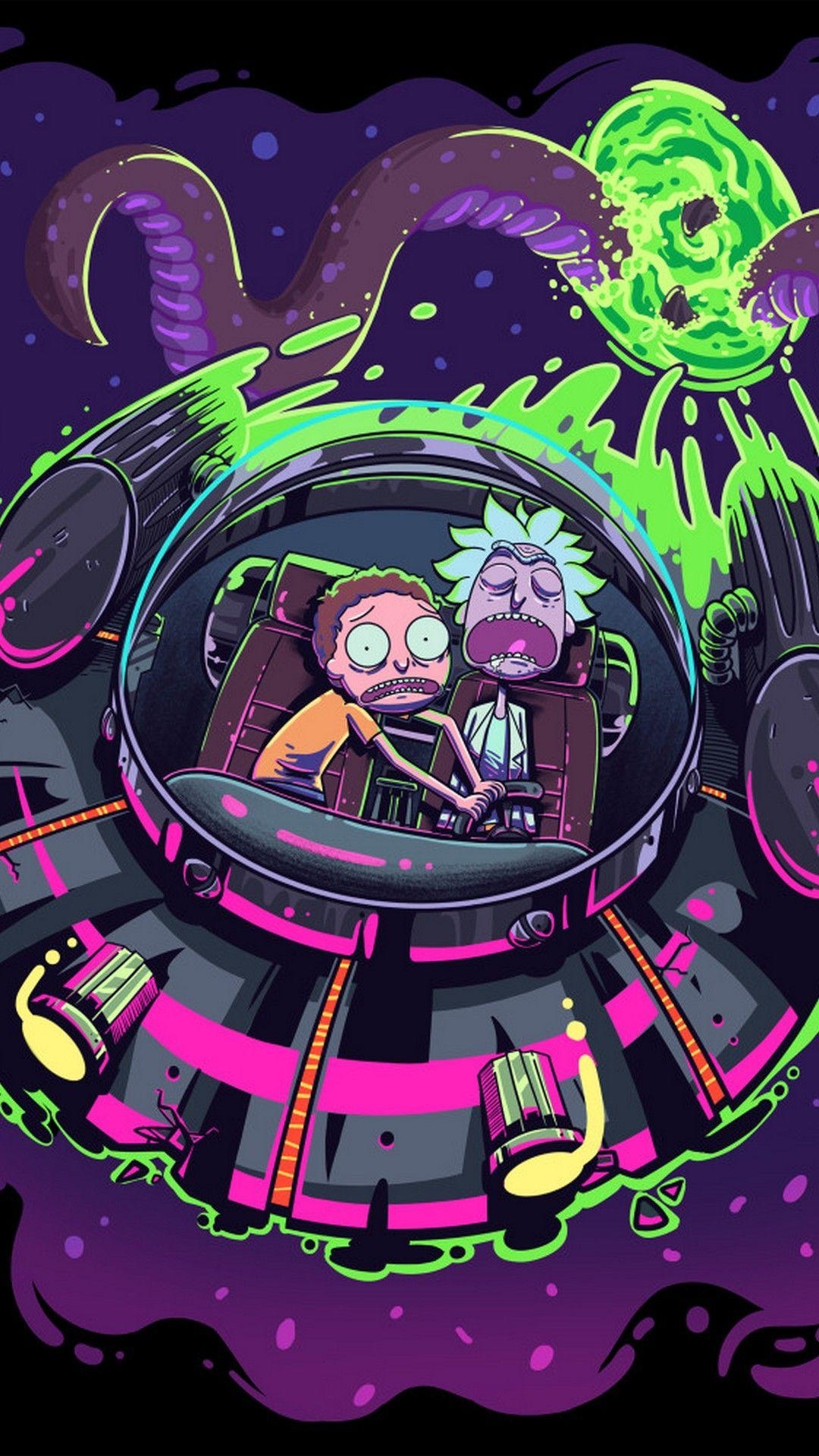 Rick und Morty, iPhone, Hintergrund, Animation, Beiwerk, 1080x1920 Full HD Handy