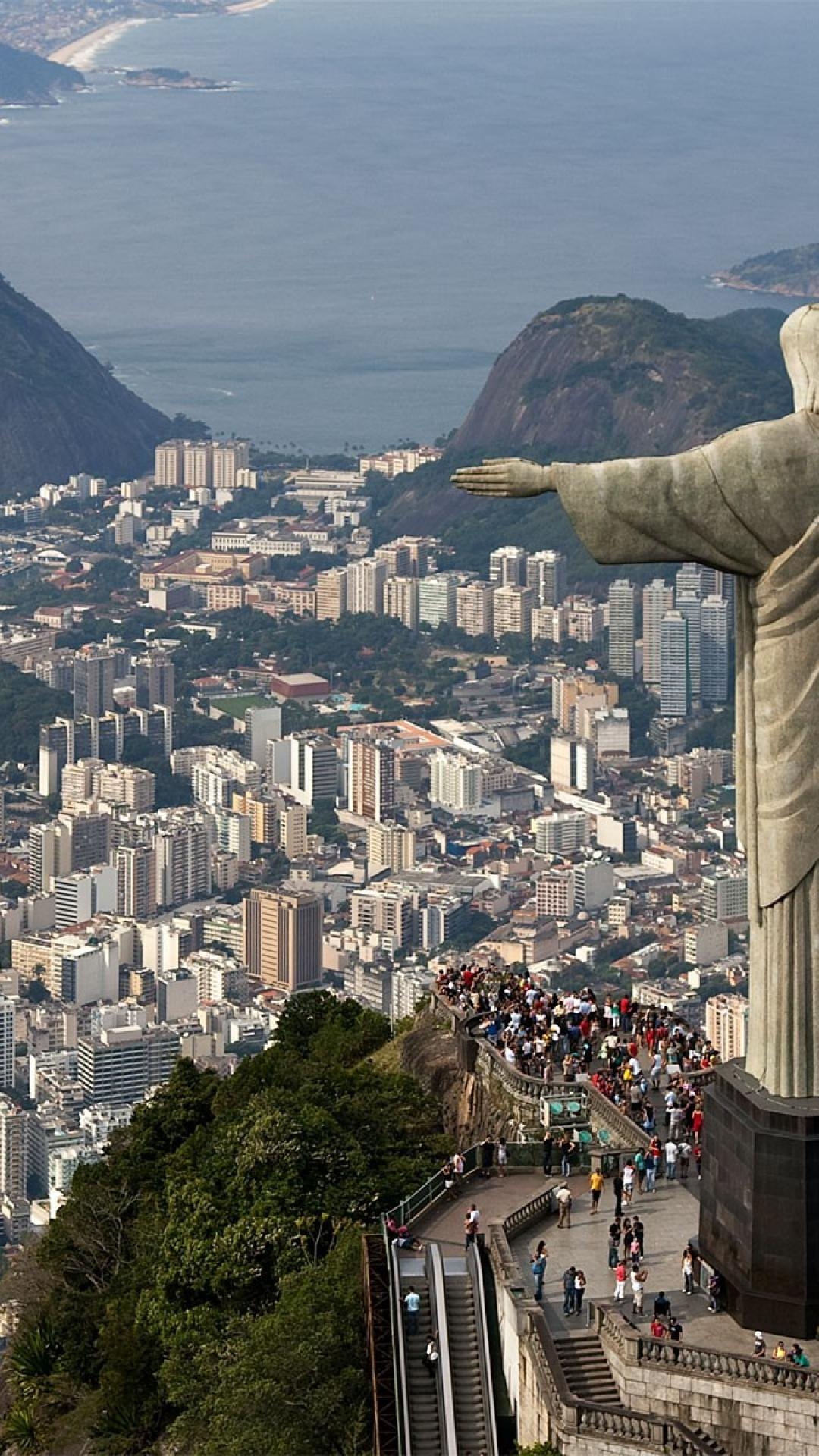 Brasilien, Rio de Janeiro, Copacabana, Zuckerhut, Stadt, 1080x1920 Full HD Handy