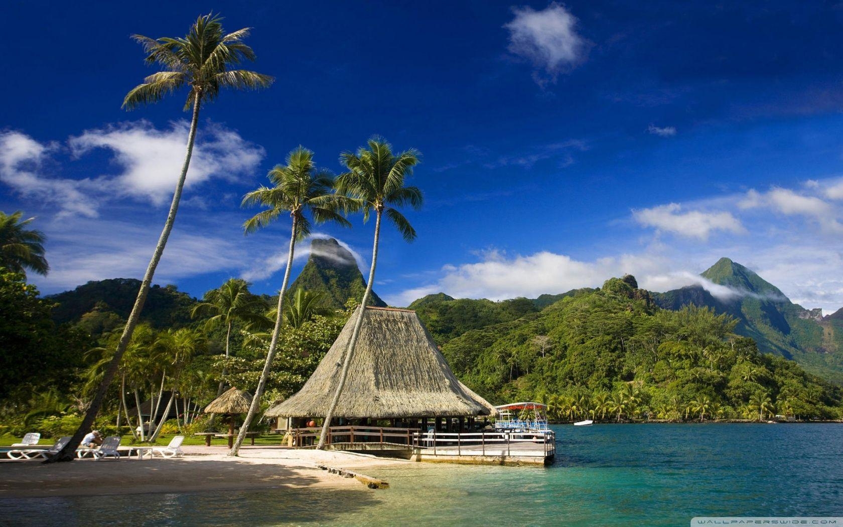 Tahiti Insel, 4K, HD, Ultra HD, Bild, 1680x1050 HD Desktop