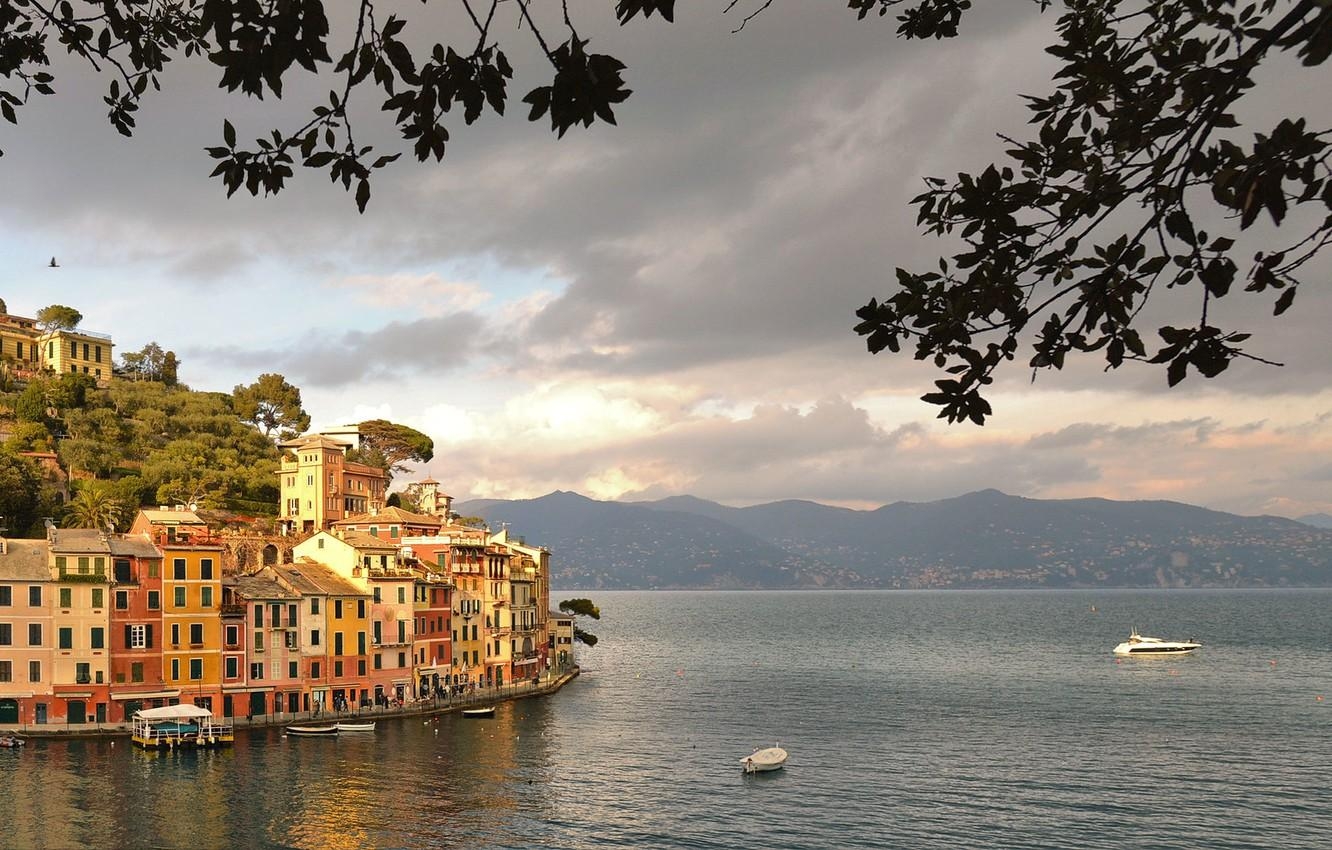 Heimat, Italien, Bucht, Portofino, Landschaft, 1340x850 HD Desktop