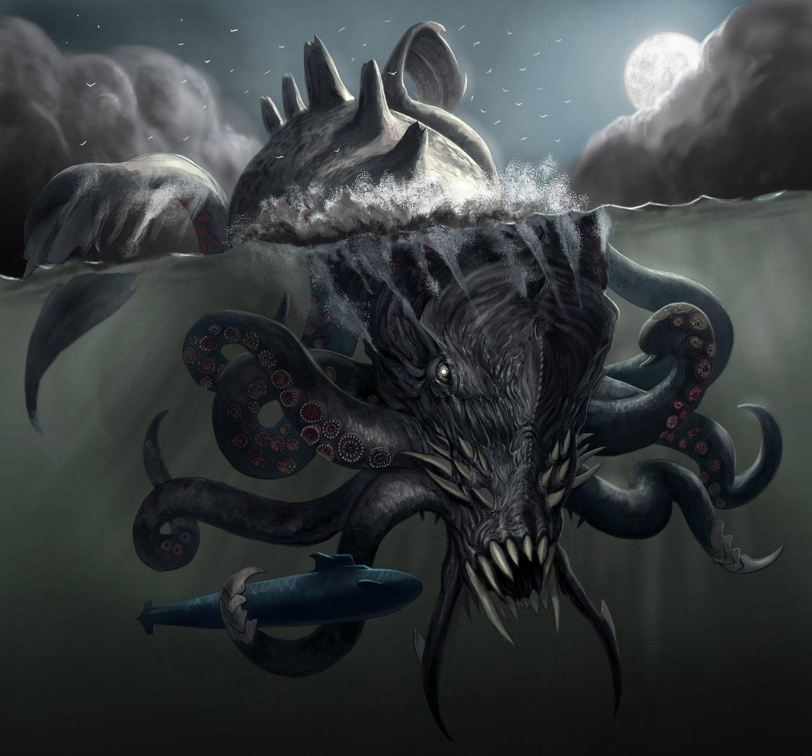Kraken, Fantasy, HQ, Bild, Ungeheuer, 1600x1500 HD Desktop