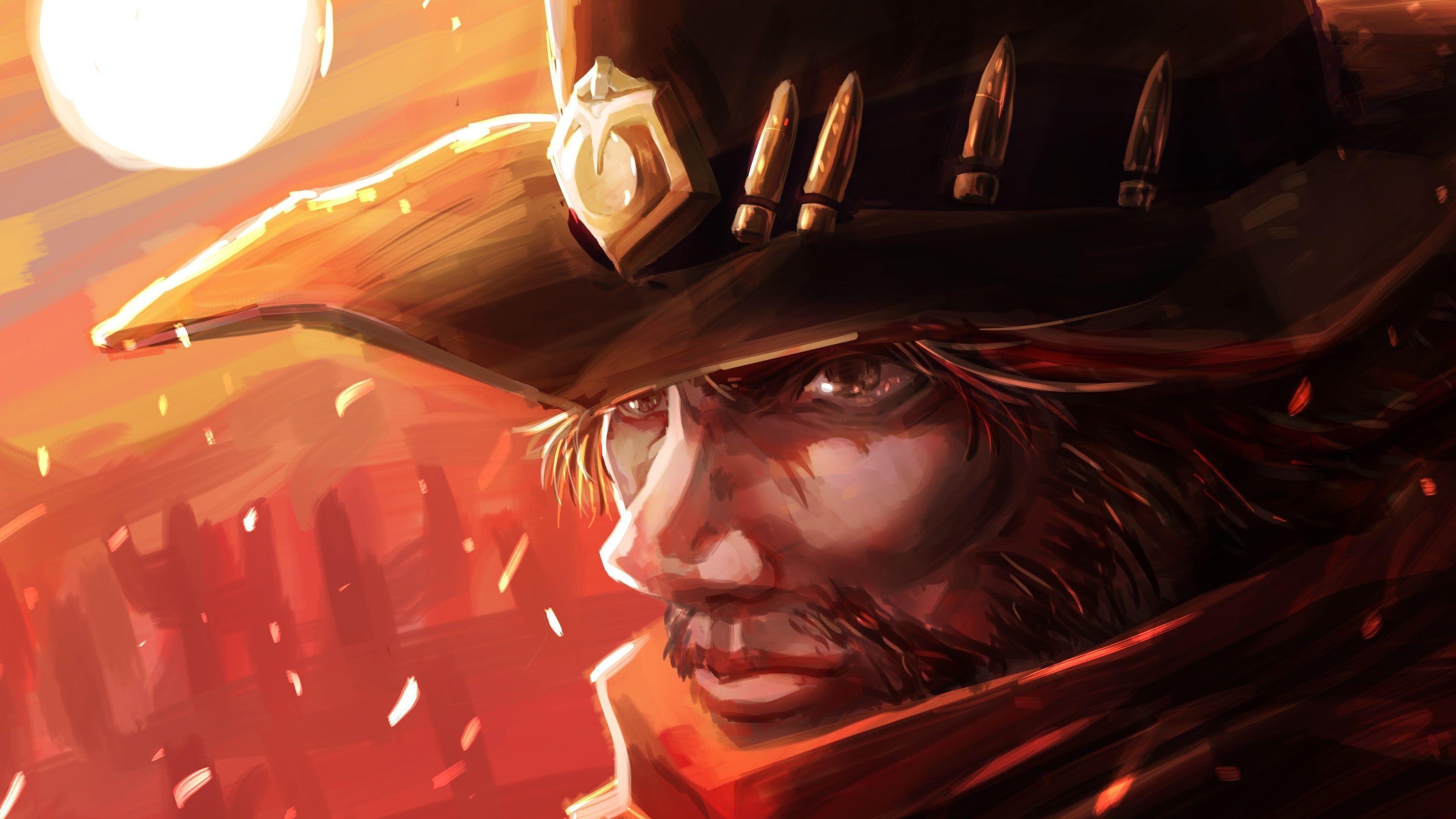 McCree, Overwatch, Kugel, Spiel, Kunst, 3390x1910 HD Desktop