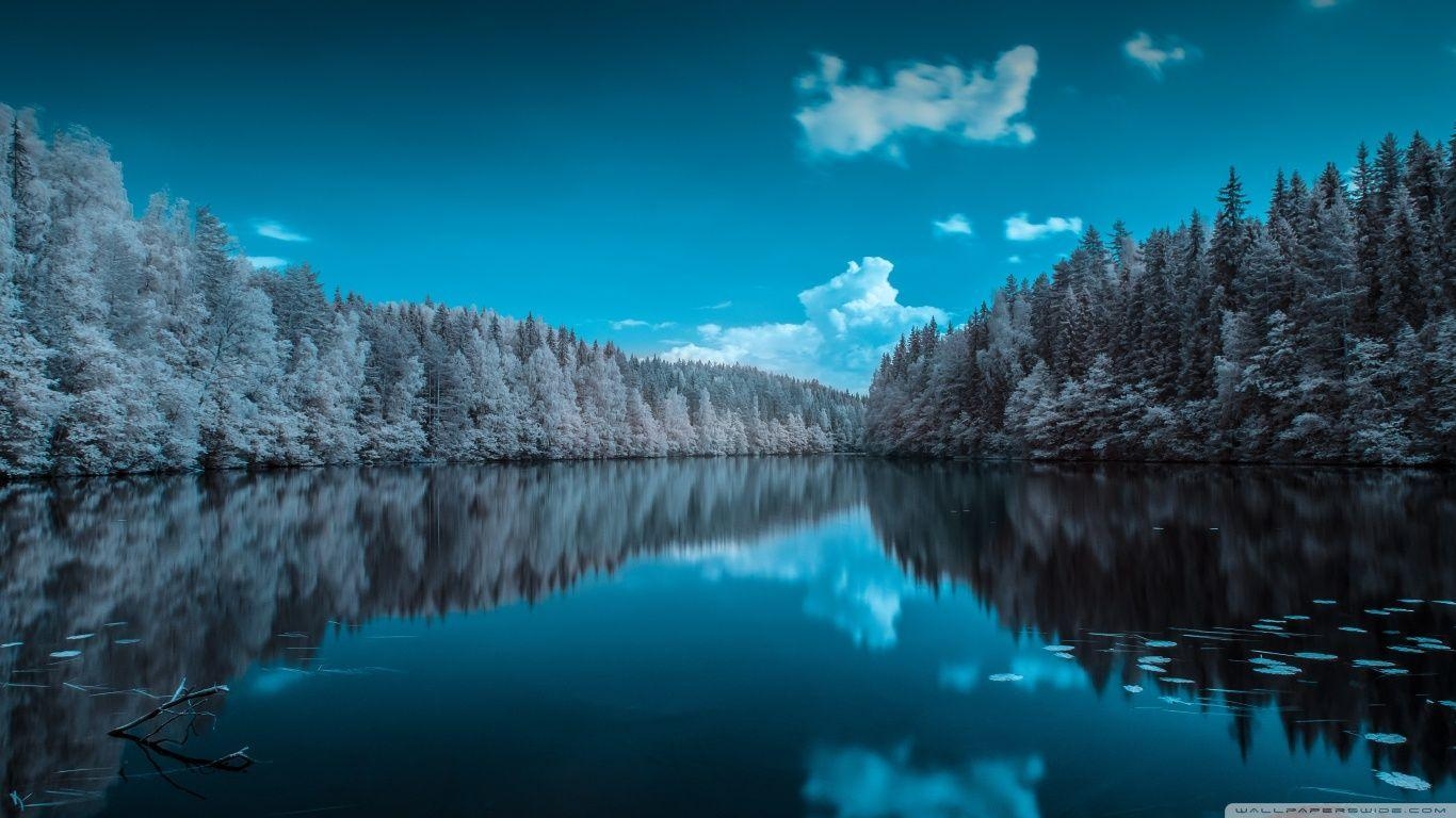 Finnland, Wald, See, 4K, Natur, 1370x770 HD Desktop