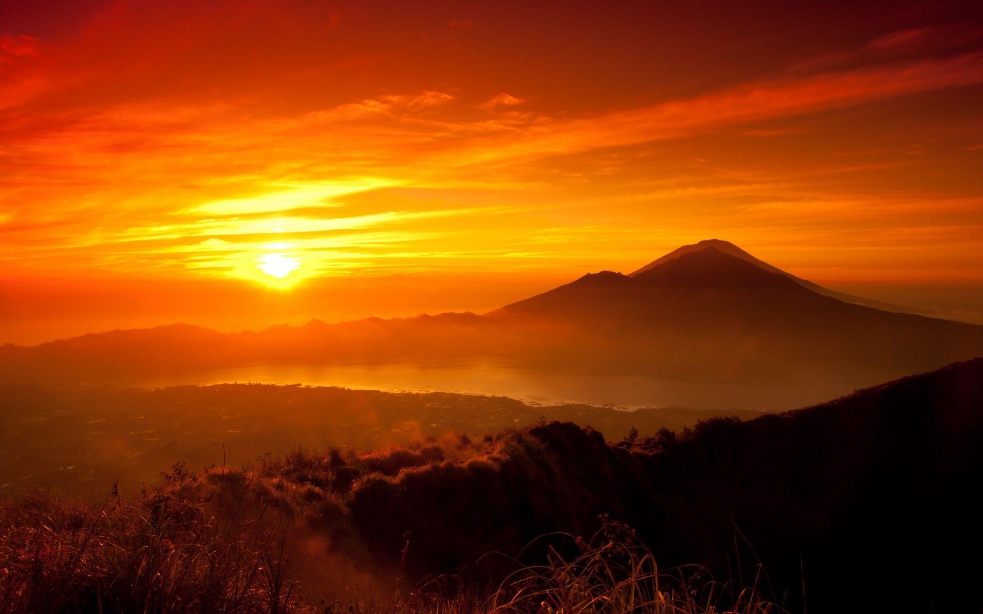 Sonnenaufgang, Morgendämmerung, Berge, Natur, 5K, 1920x1200 HD Desktop