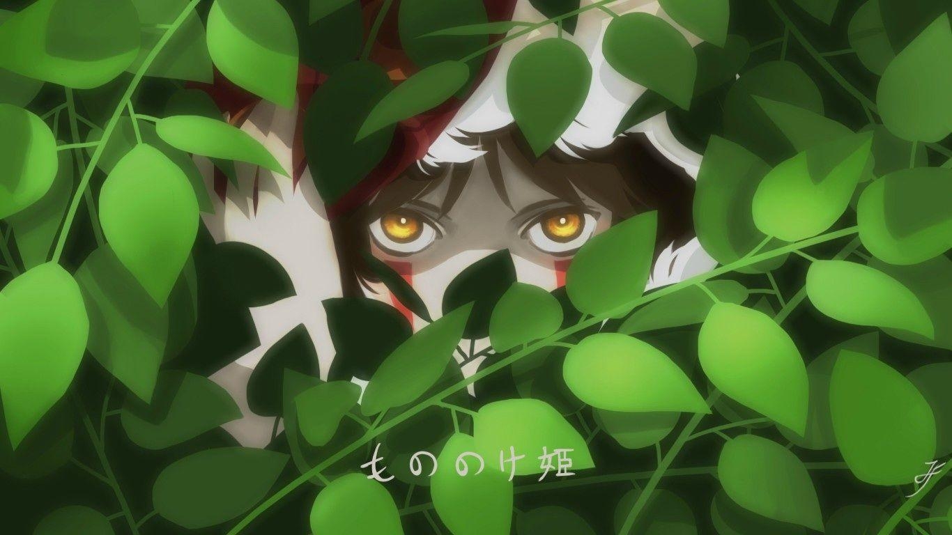 Prinzessin Mononoke, Studio Ghibli, Anime Kunst, Wald, Ashitaka, 1370x770 HD Desktop